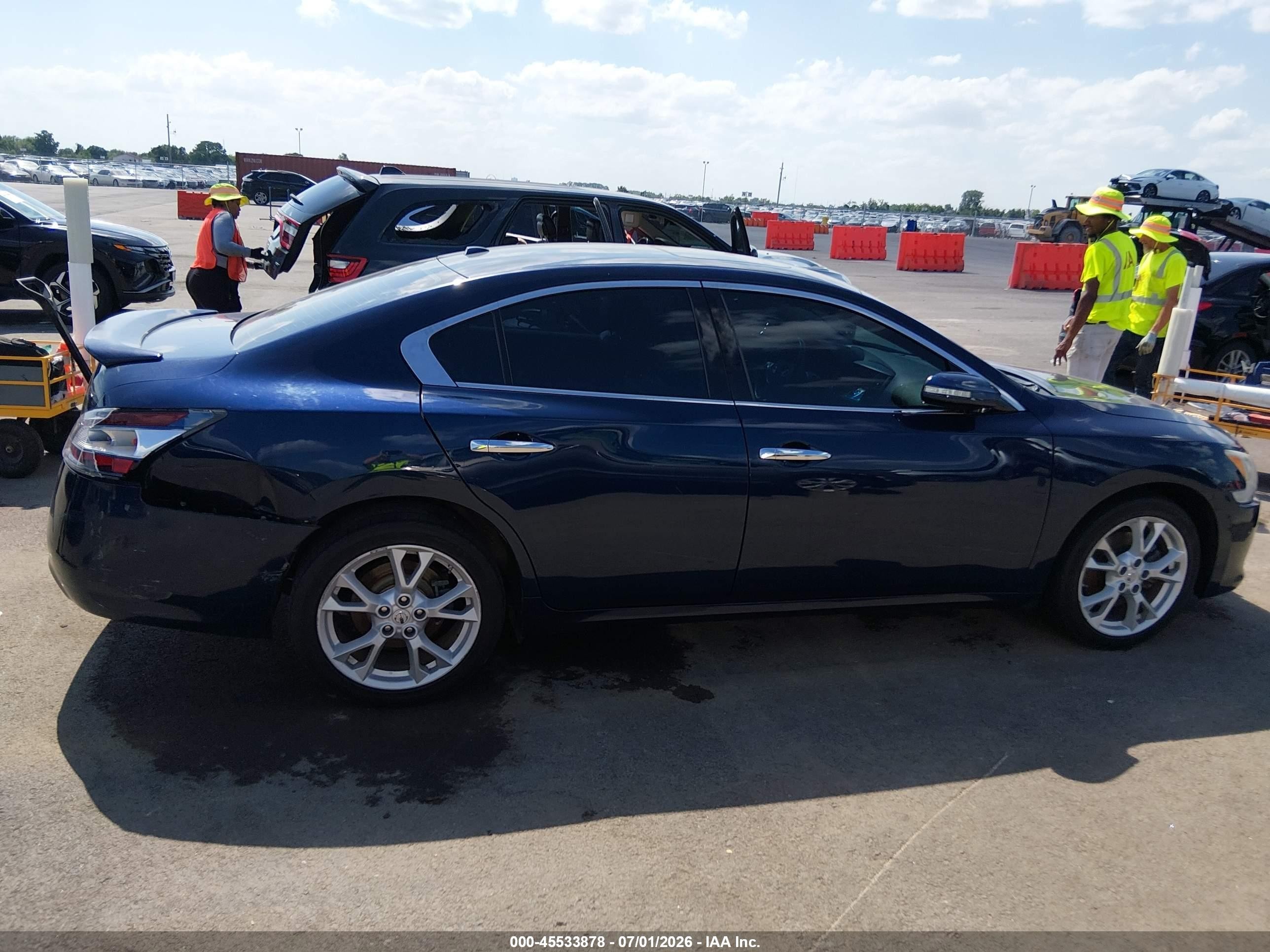 2014 Nissan Maxima 3.5 Sv Синий vin: 1N4AA5AP9EC430776