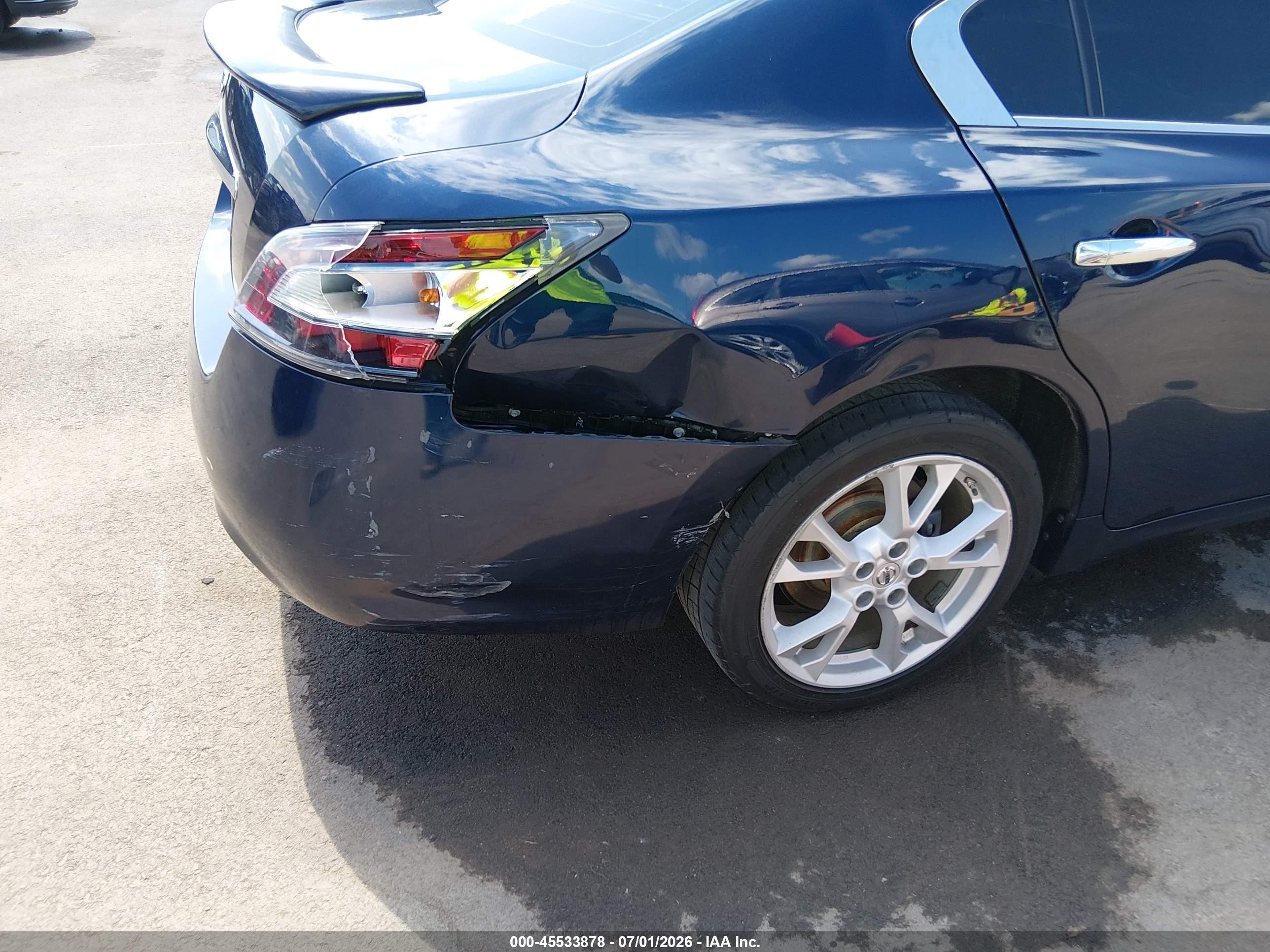 2014 Nissan Maxima 3.5 Sv Синий vin: 1N4AA5AP9EC430776