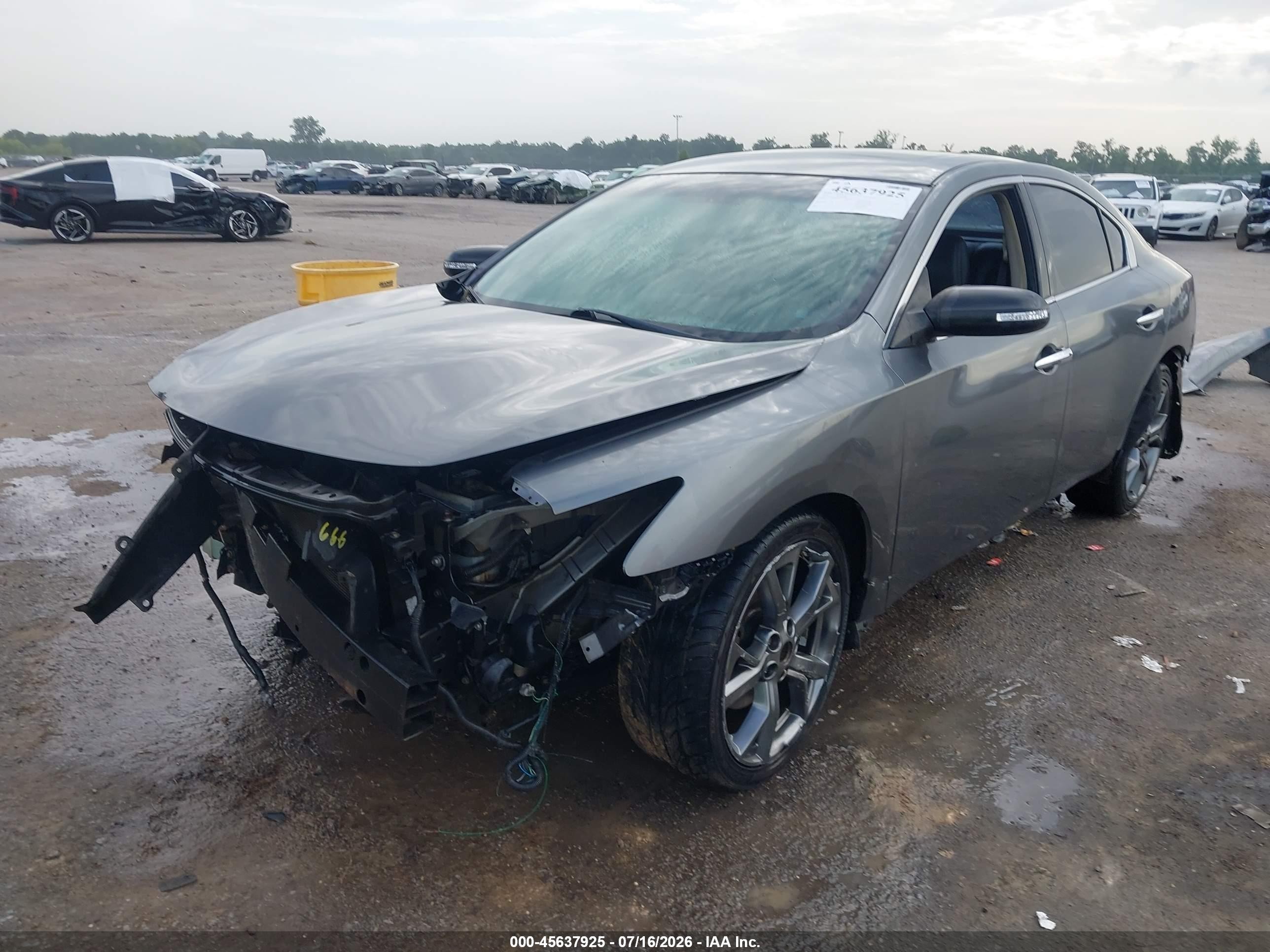 2014 Nissan Maxima 3.5 Sv Gray vin: 1N4AA5AP9EC452986