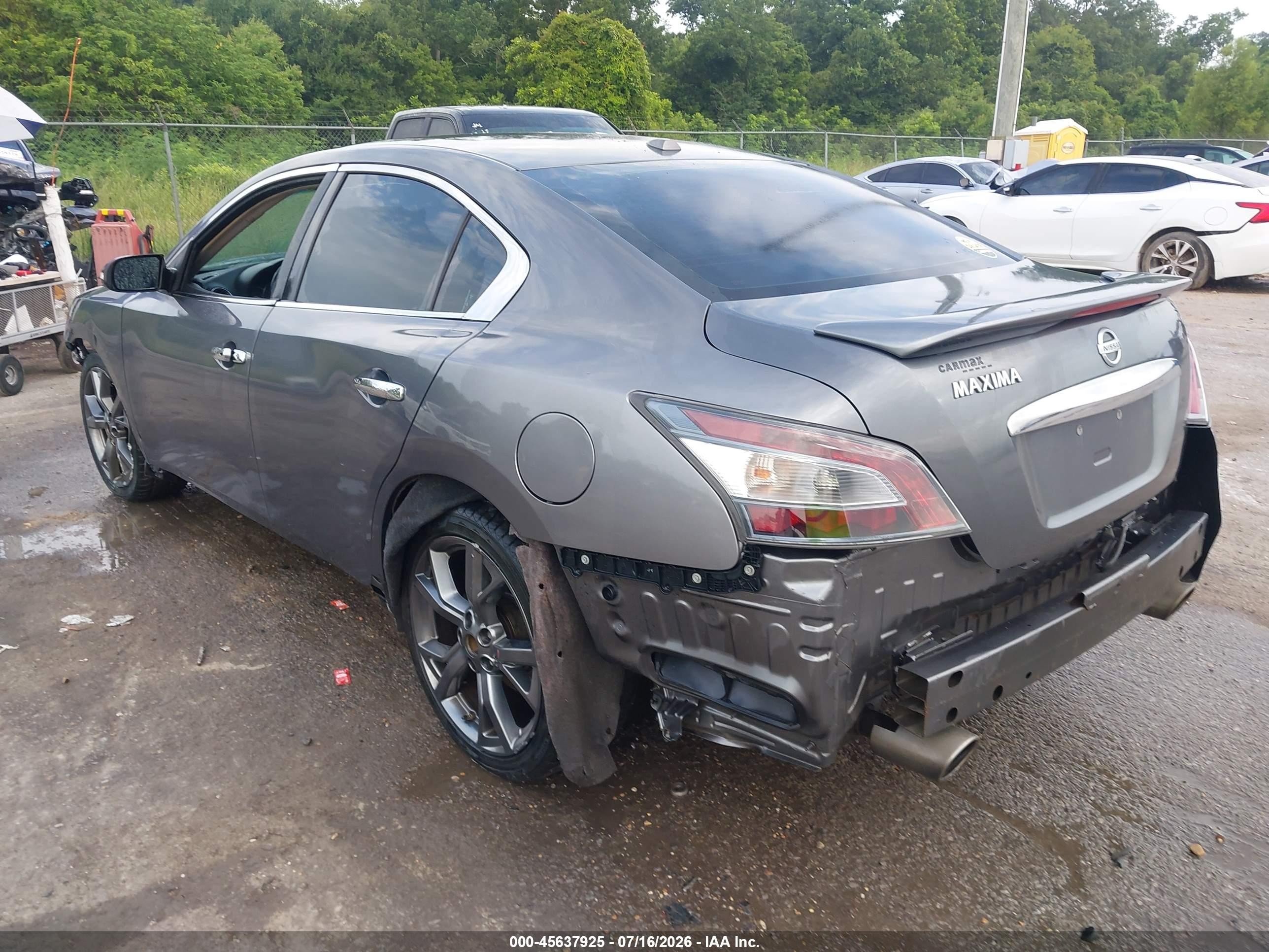 2014 Nissan Maxima 3.5 Sv Gray vin: 1N4AA5AP9EC452986