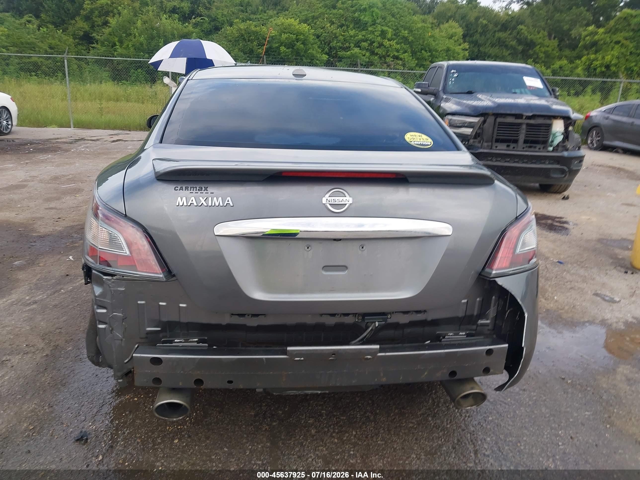 2014 Nissan Maxima 3.5 Sv Gray vin: 1N4AA5AP9EC452986