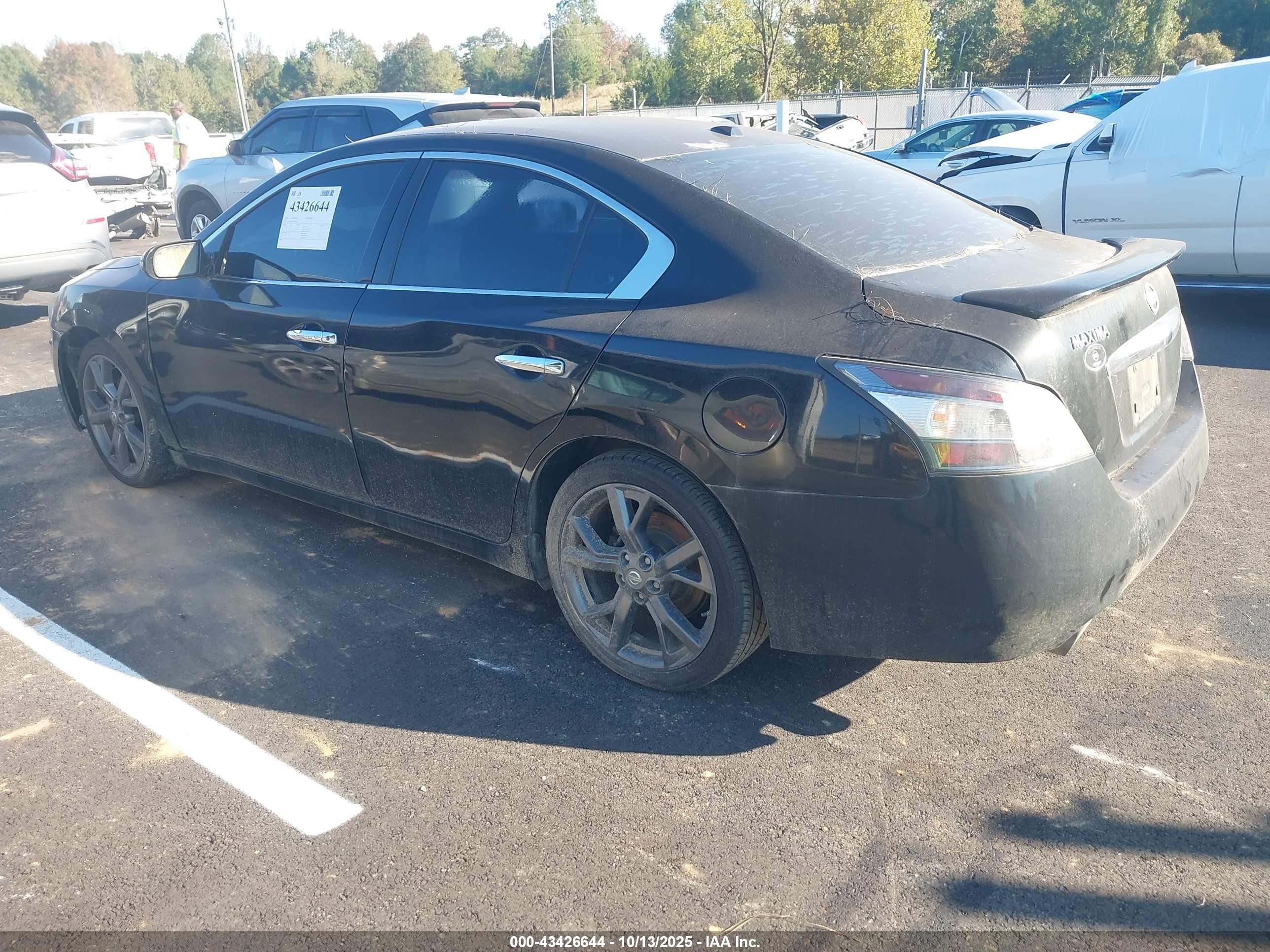 2014 Nissan Maxima 3.5 S/3.5 Sv Black vin: 1N4AA5AP9EC460005