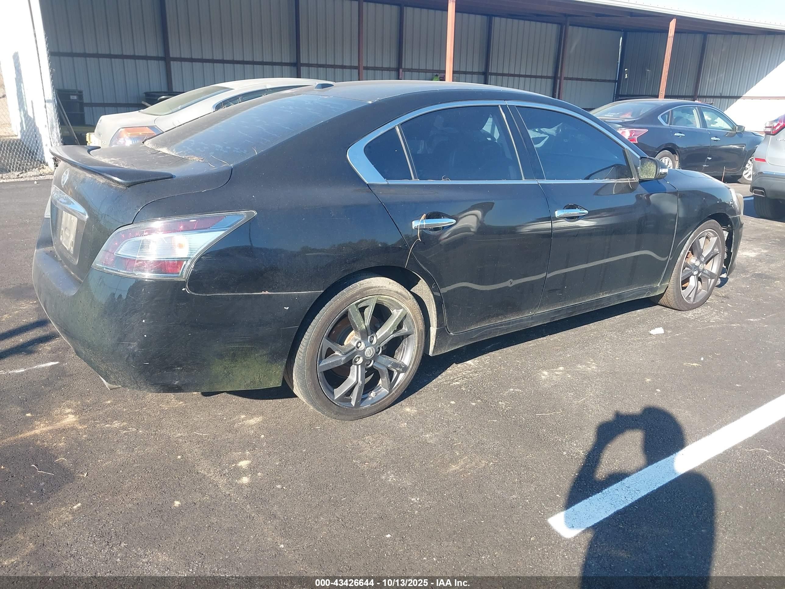 2014 Nissan Maxima 3.5 S/3.5 Sv Black vin: 1N4AA5AP9EC460005