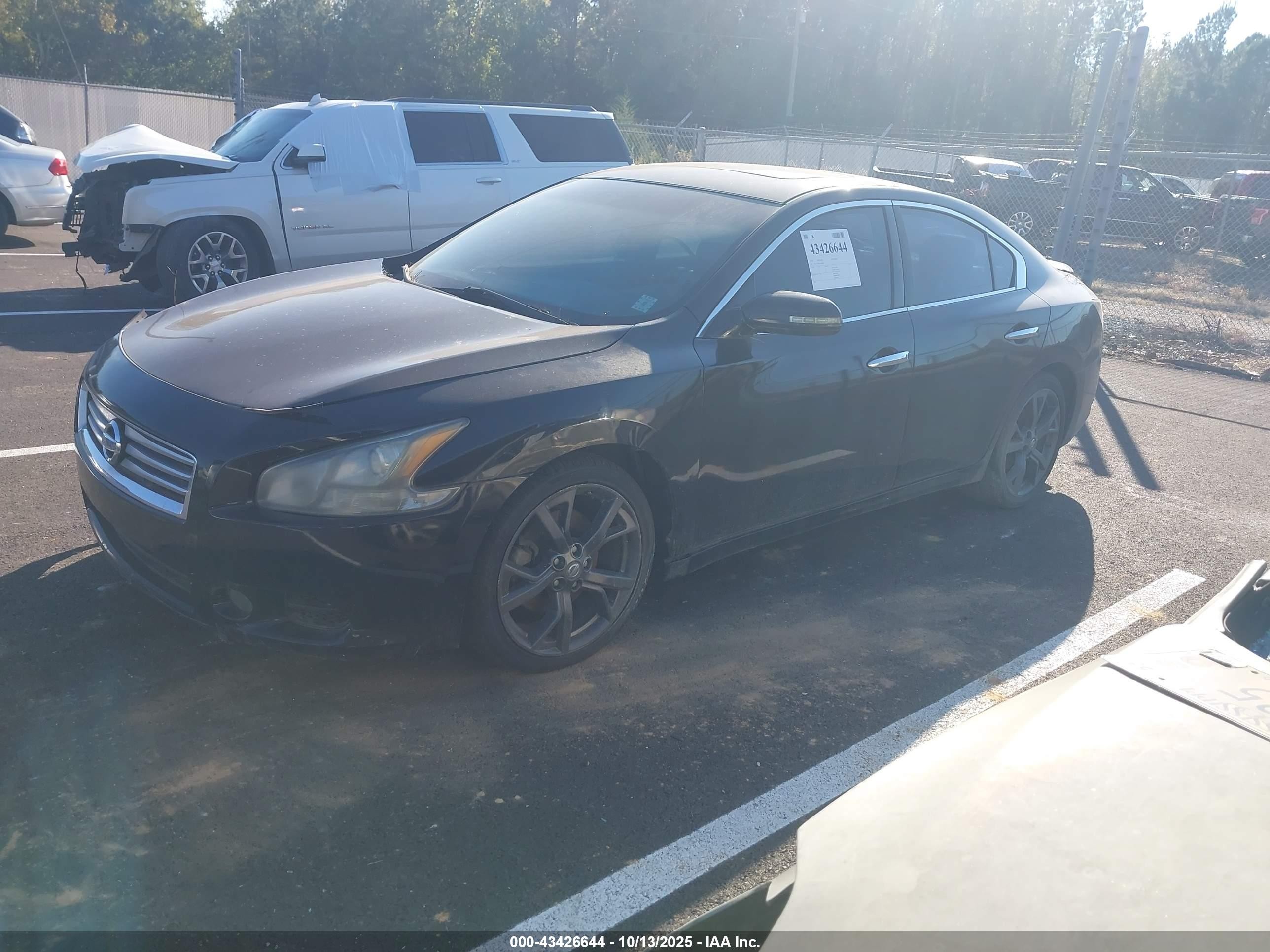 2014 Nissan Maxima 3.5 S/3.5 Sv Black vin: 1N4AA5AP9EC460005