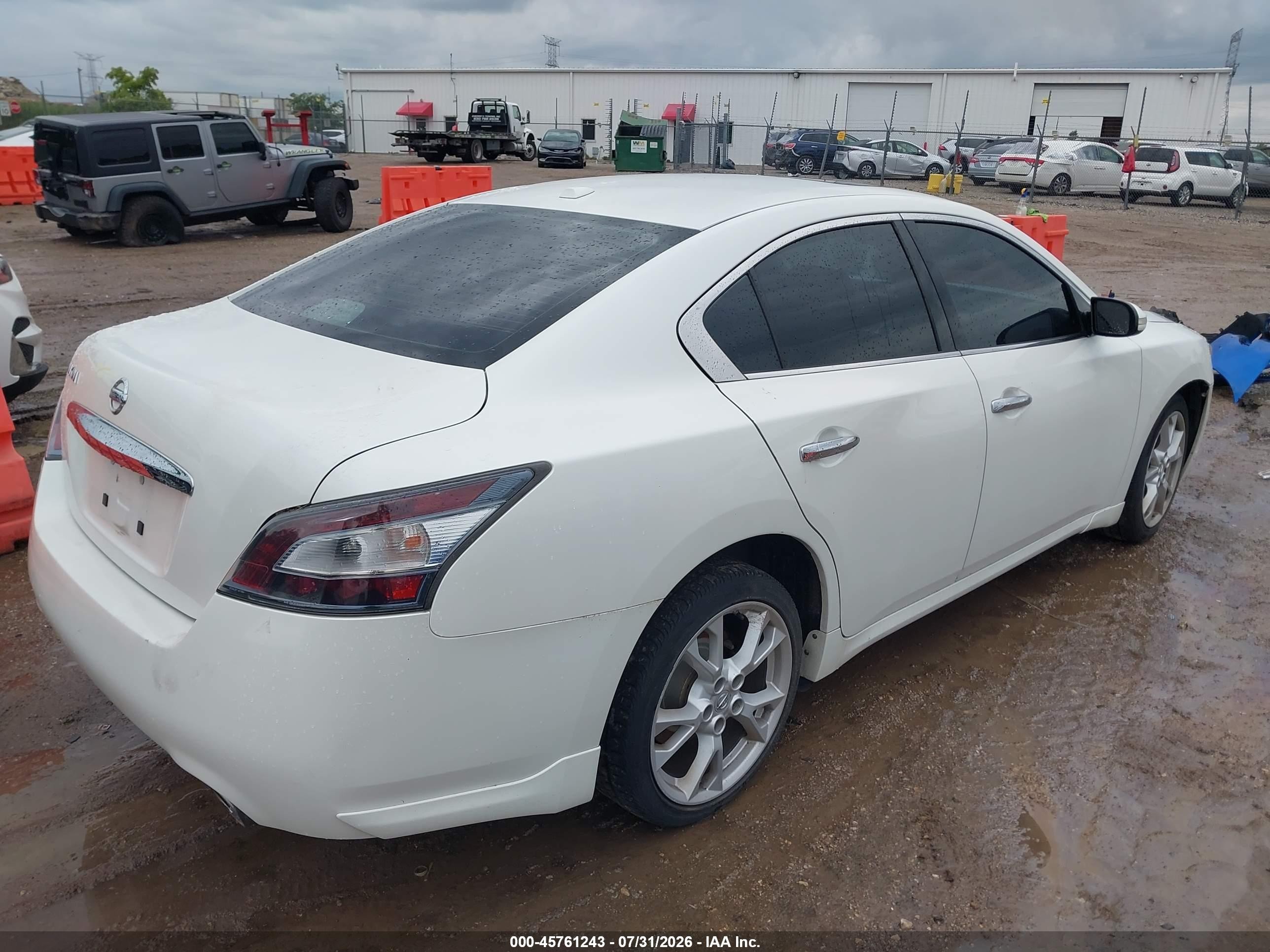2014 Nissan Maxima 3.5 Sv White vin: 1N4AA5AP9EC467696