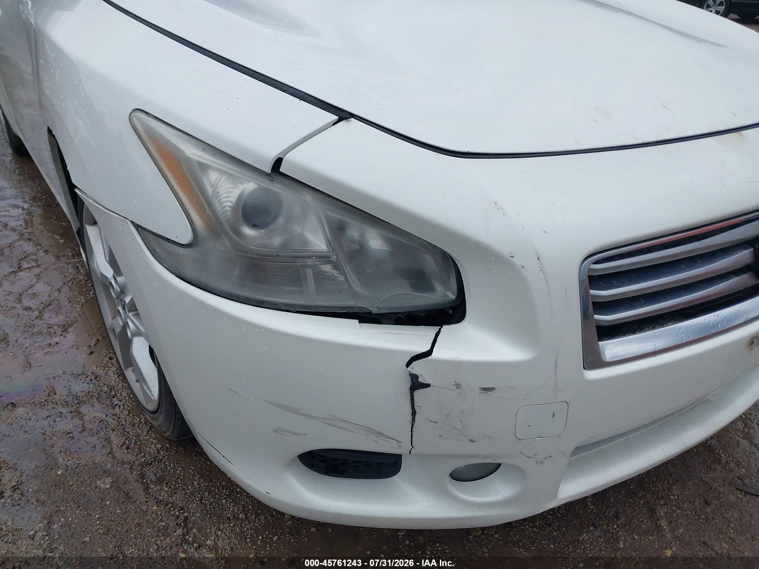 2014 Nissan Maxima 3.5 Sv White vin: 1N4AA5AP9EC467696