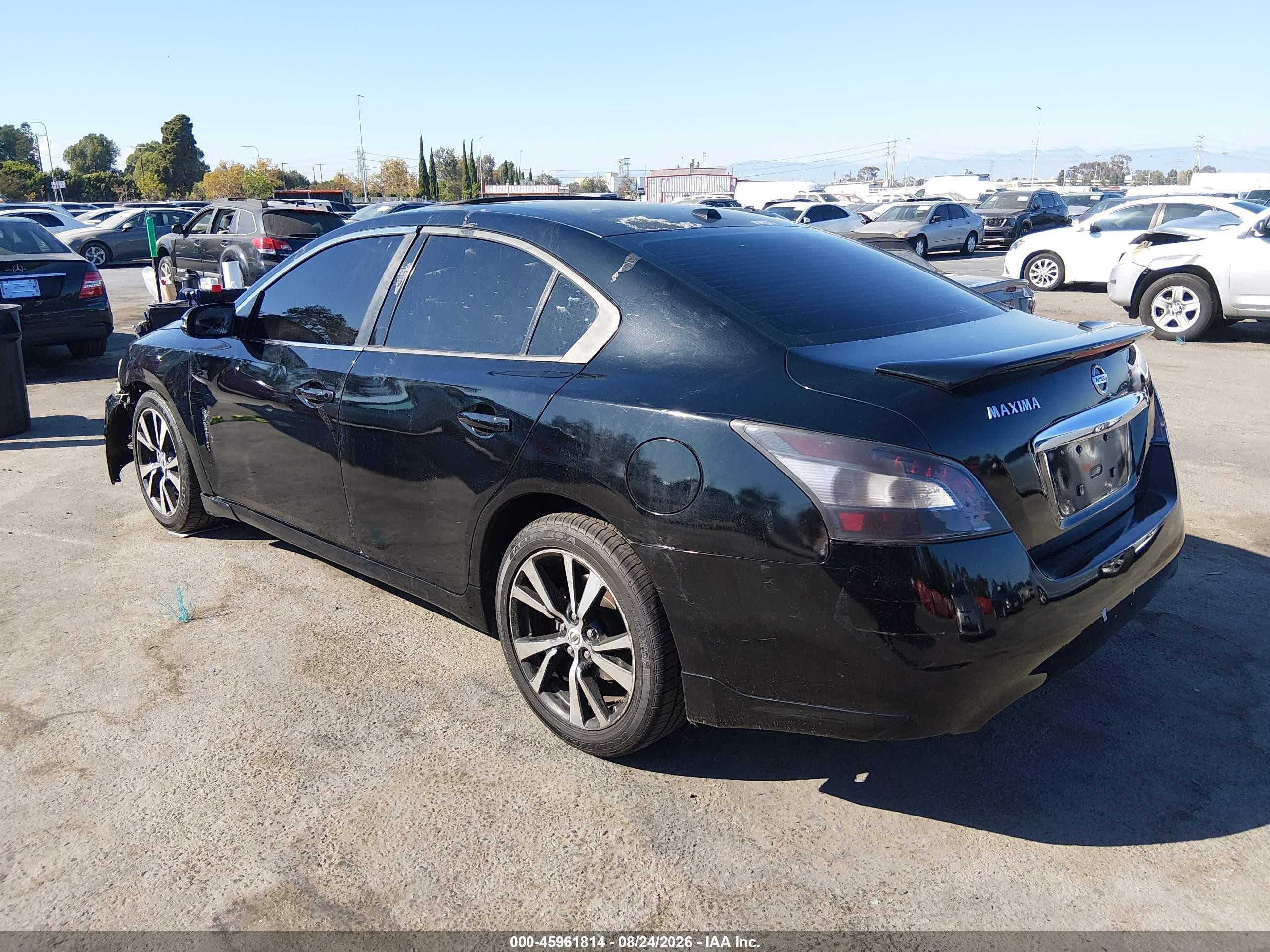 2014 Nissan Maxima 3.5 Sv Black vin: 1N4AA5AP9EC469528