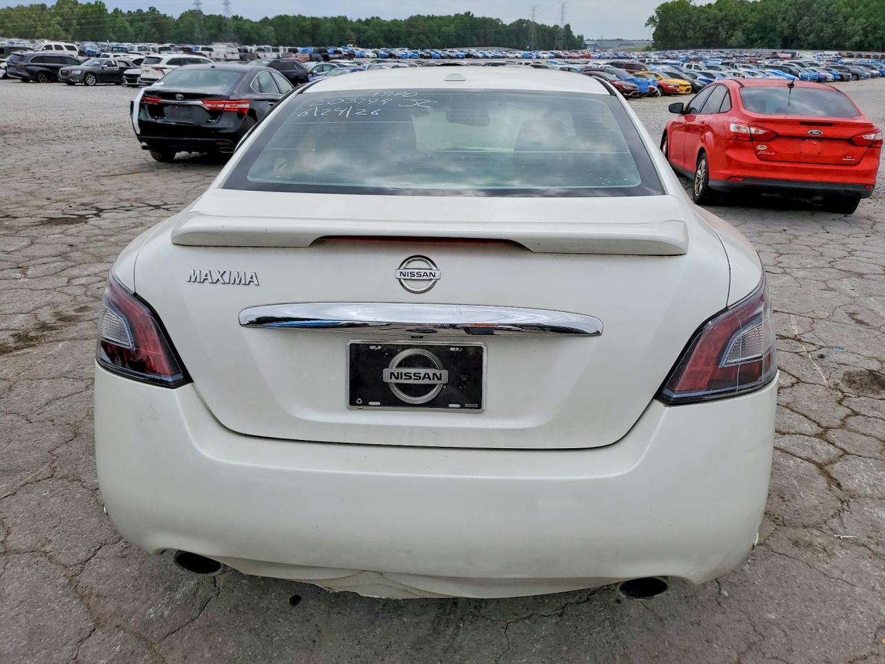 2014 Nissan Maxima 3.5 Sv White vin: 1N4AA5AP9EC469545
