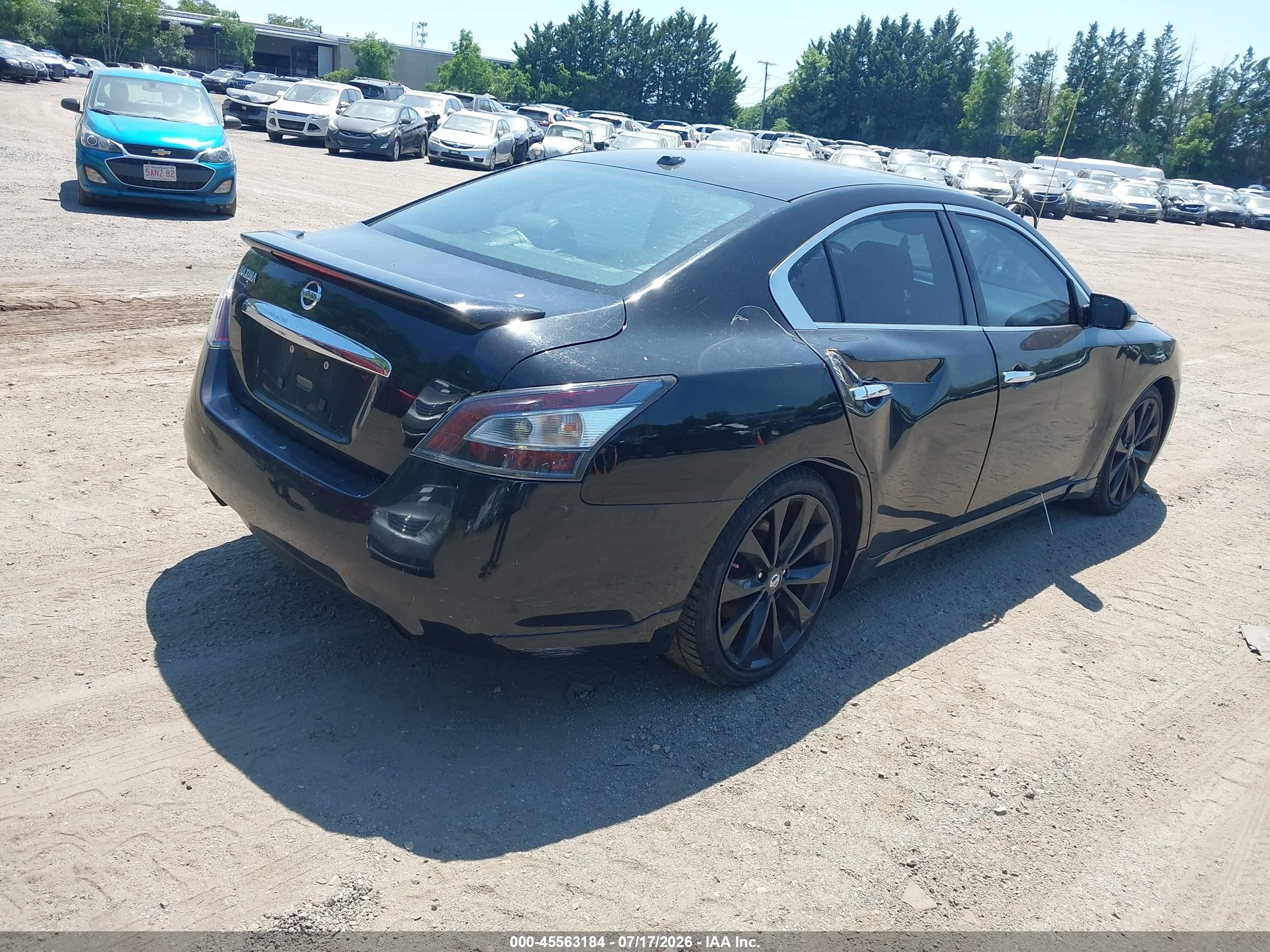 2014 Nissan Maxima 3.5 Sv Black vin: 1N4AA5AP9EC469819