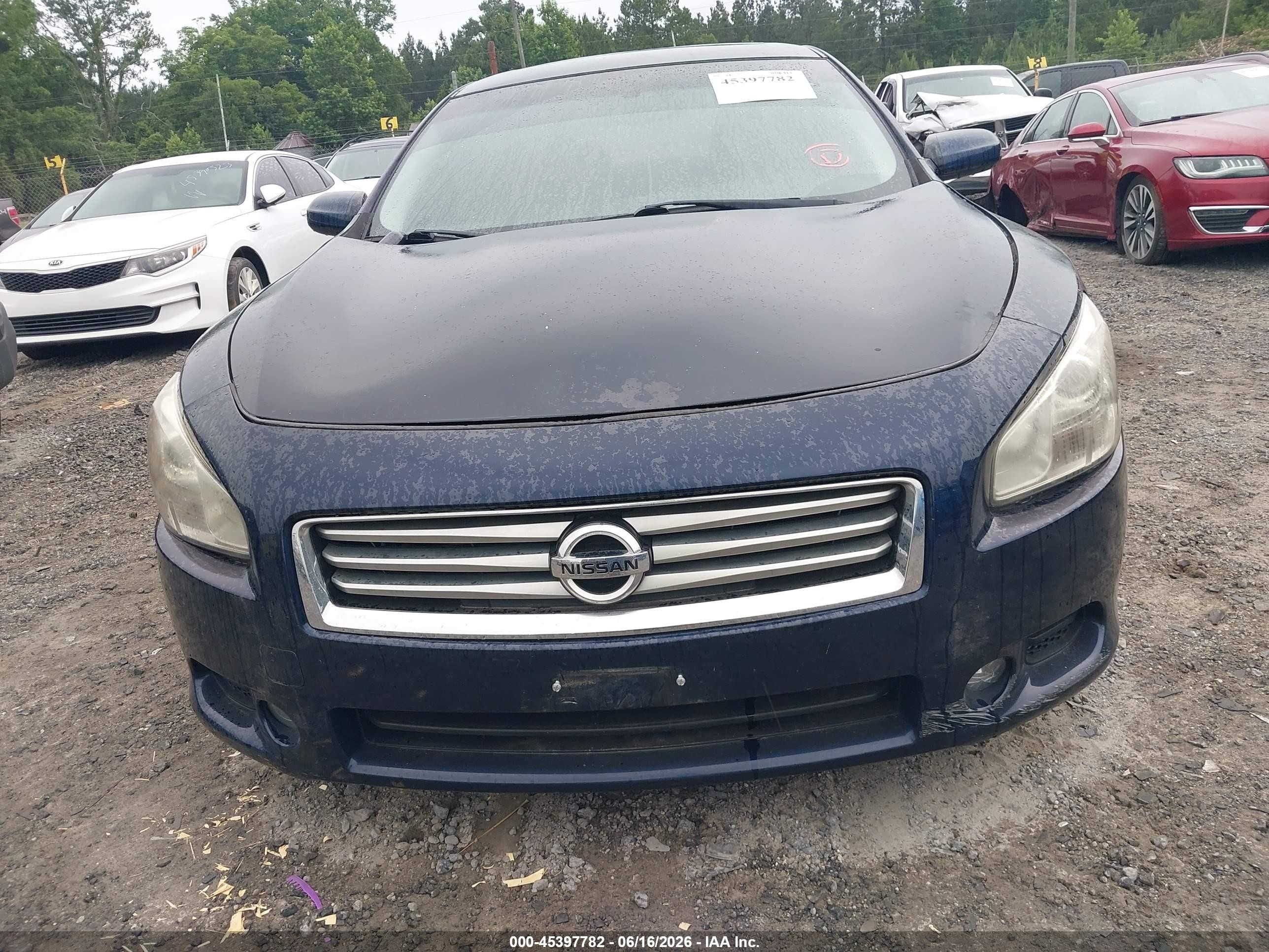 2014 Nissan Maxima 3.5 S Синий vin: 1N4AA5AP9EC471277