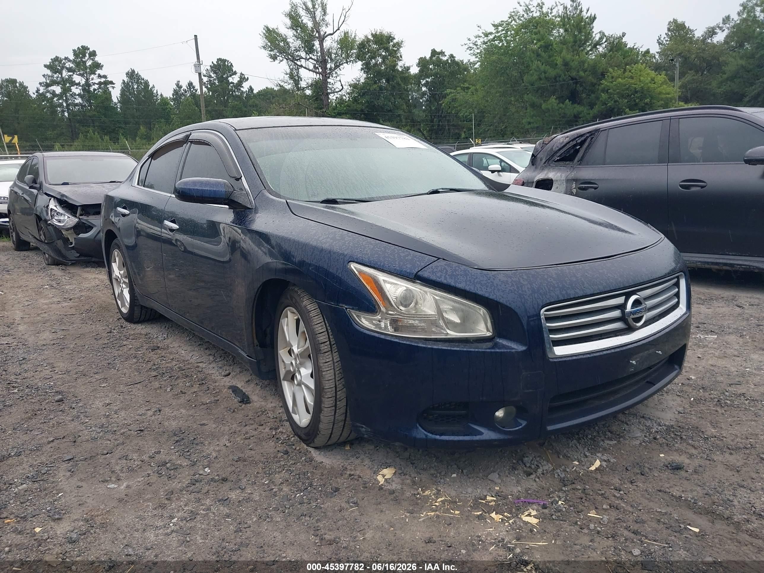 2014 Nissan Maxima 3.5 S Синий vin: 1N4AA5AP9EC471277