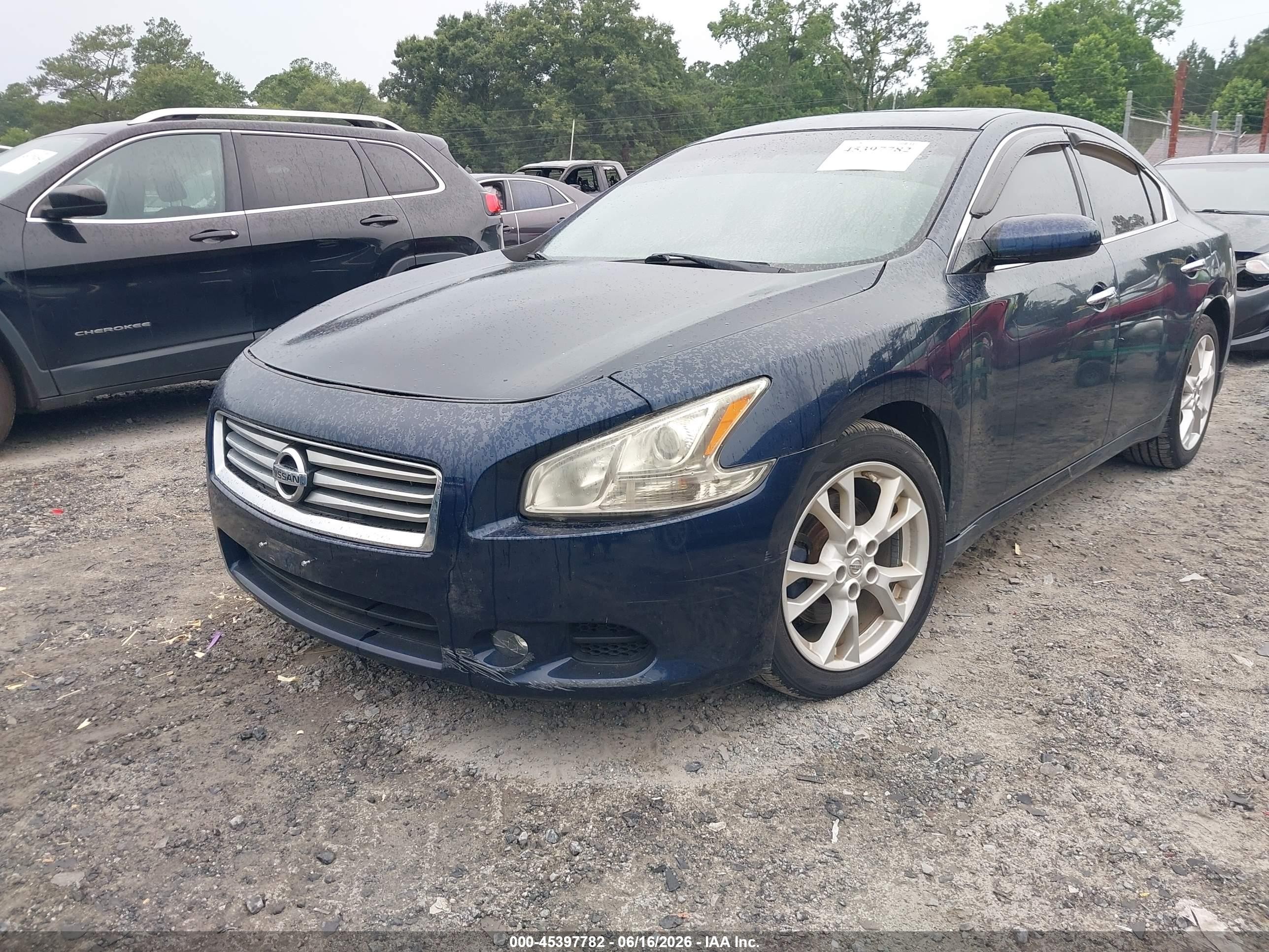 2014 Nissan Maxima 3.5 S Синий vin: 1N4AA5AP9EC471277