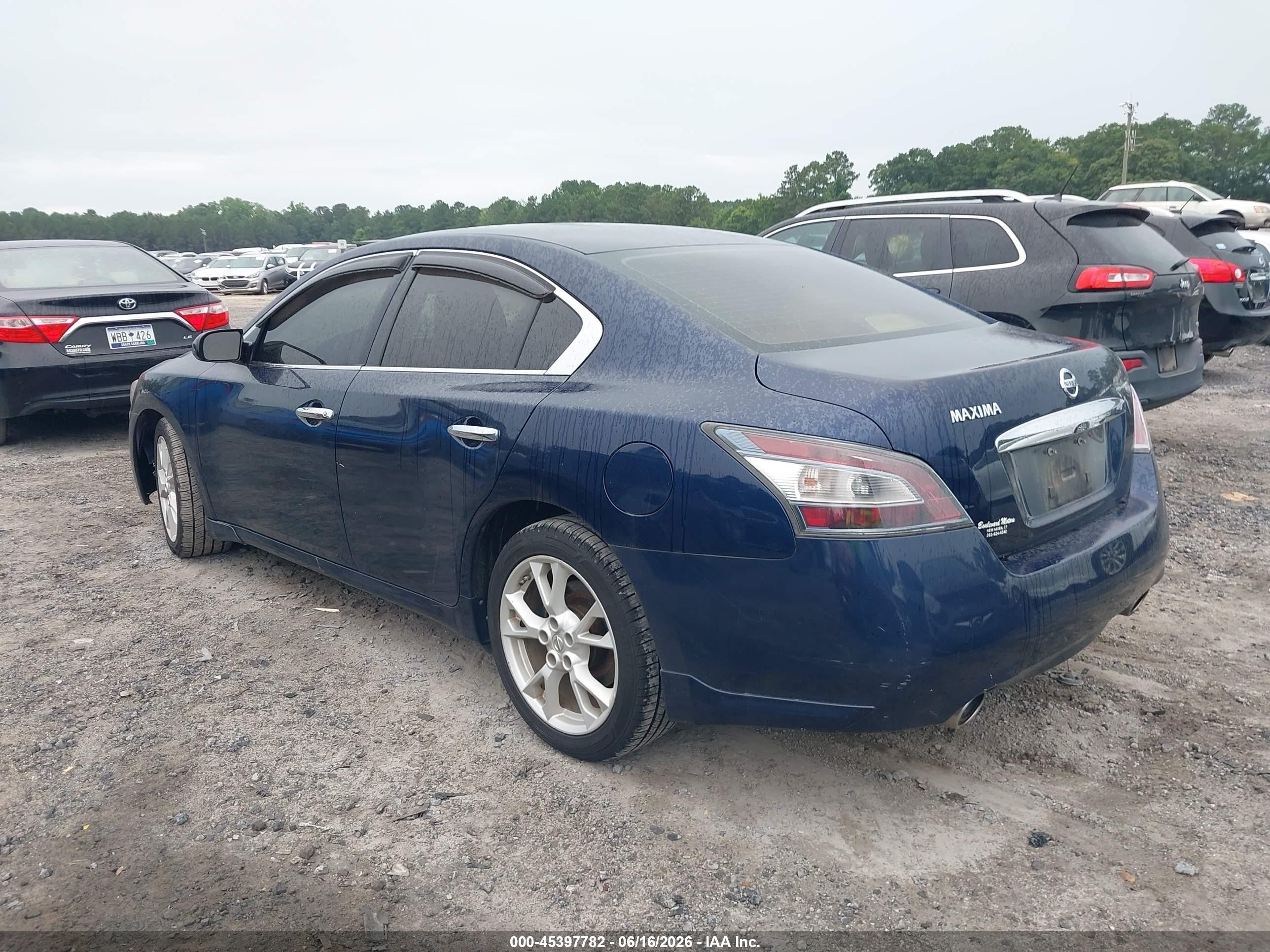 2014 Nissan Maxima 3.5 S Синий vin: 1N4AA5AP9EC471277