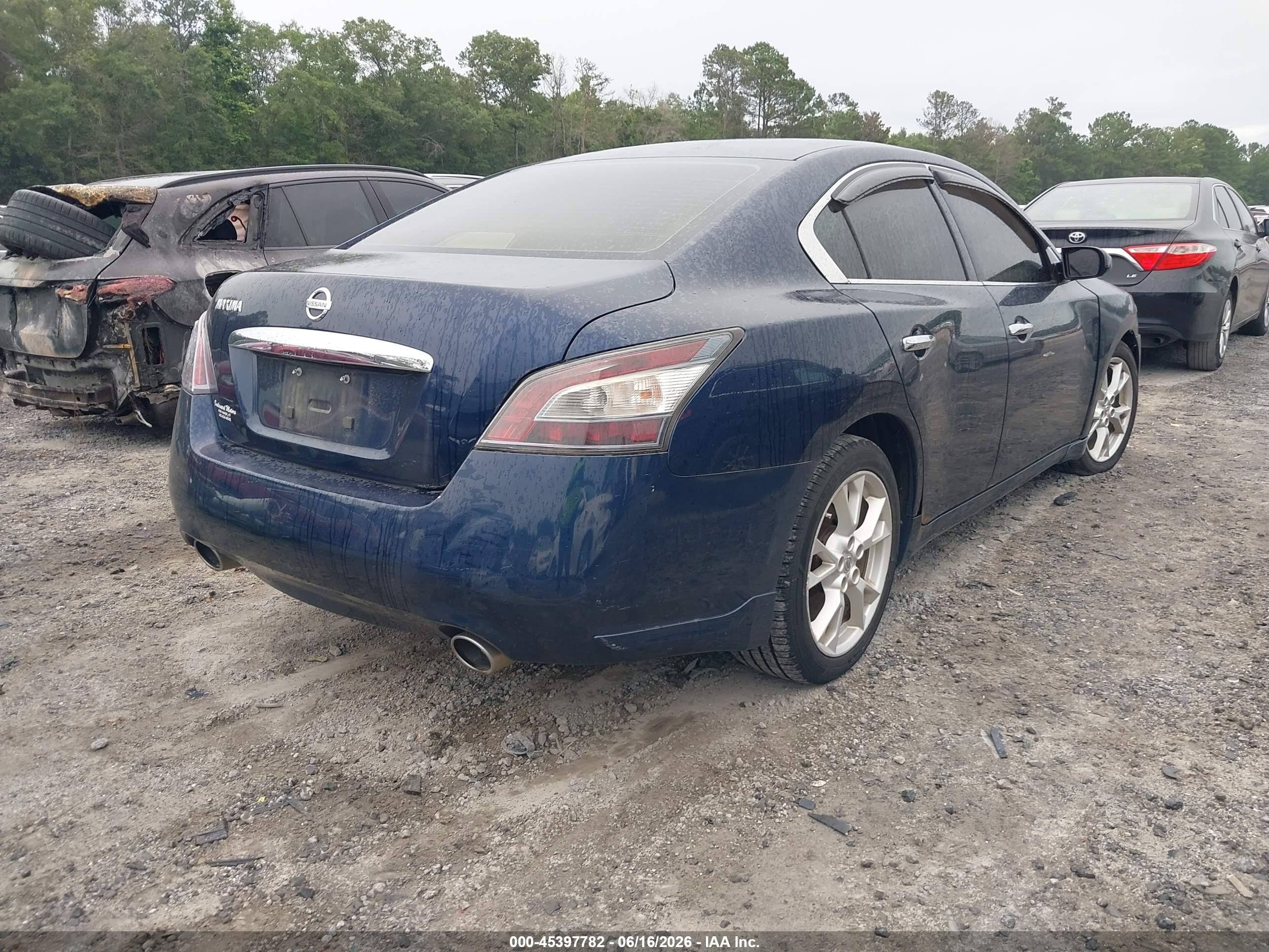 2014 Nissan Maxima 3.5 S Синий vin: 1N4AA5AP9EC471277