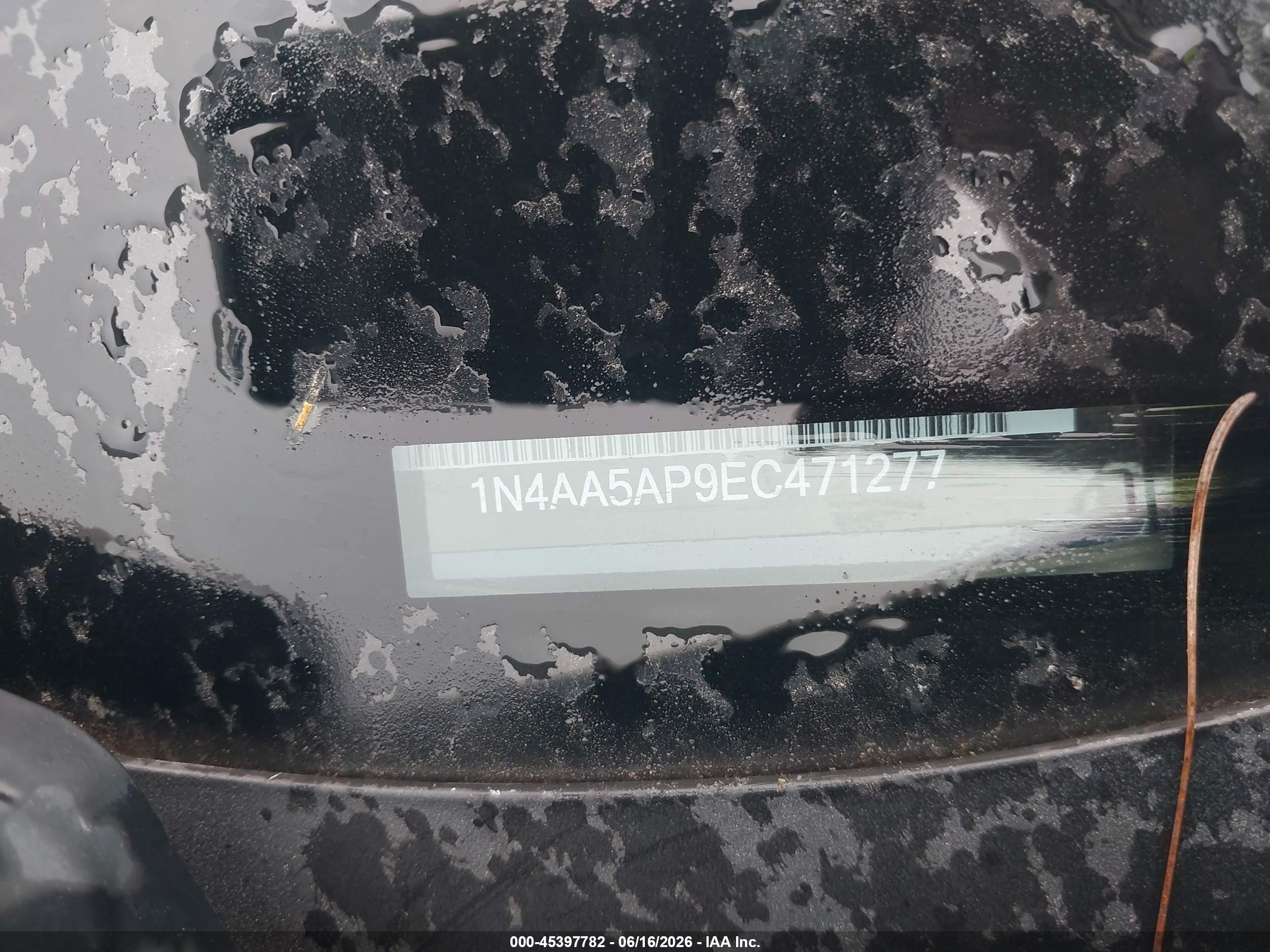 2014 Nissan Maxima 3.5 S Синий vin: 1N4AA5AP9EC471277