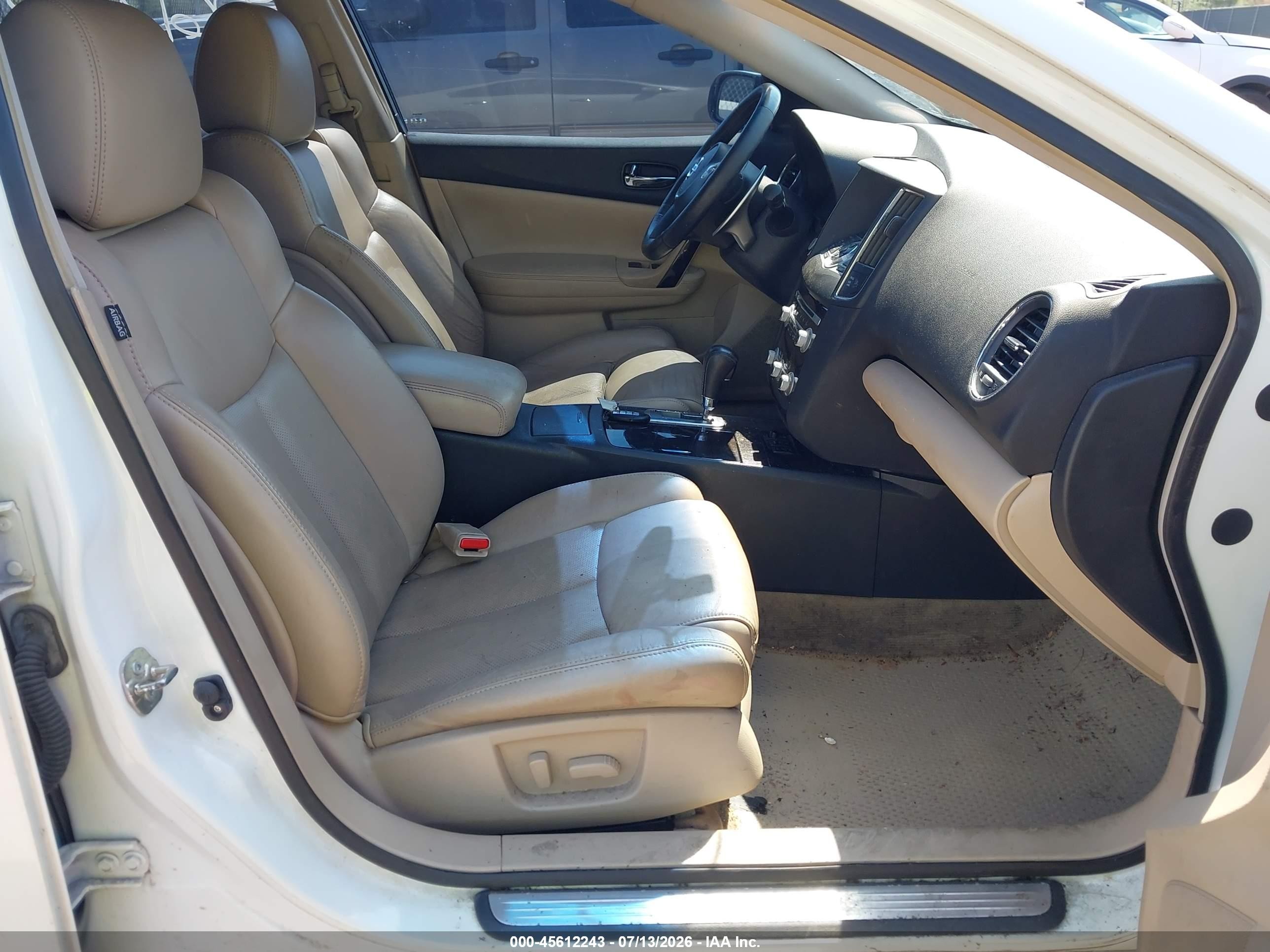2014 Nissan Maxima 3.5 Sv White vin: 1N4AA5AP9EC473790