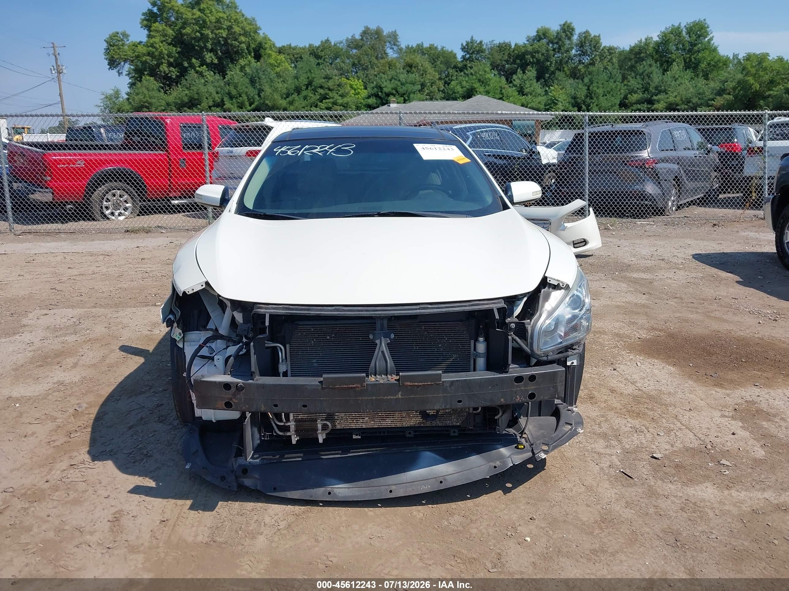 2014 Nissan Maxima 3.5 Sv White vin: 1N4AA5AP9EC473790