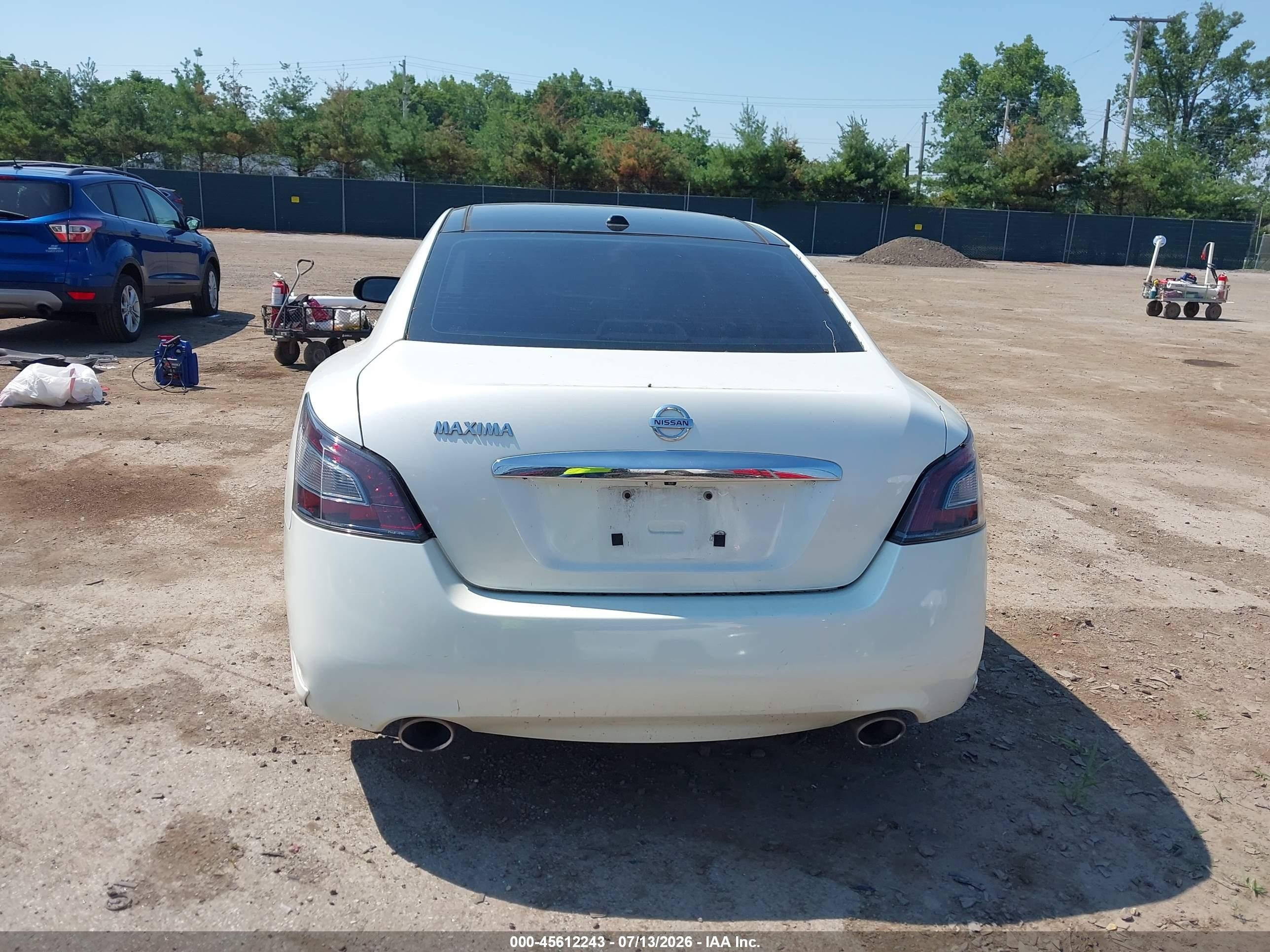 2014 Nissan Maxima 3.5 Sv White vin: 1N4AA5AP9EC473790