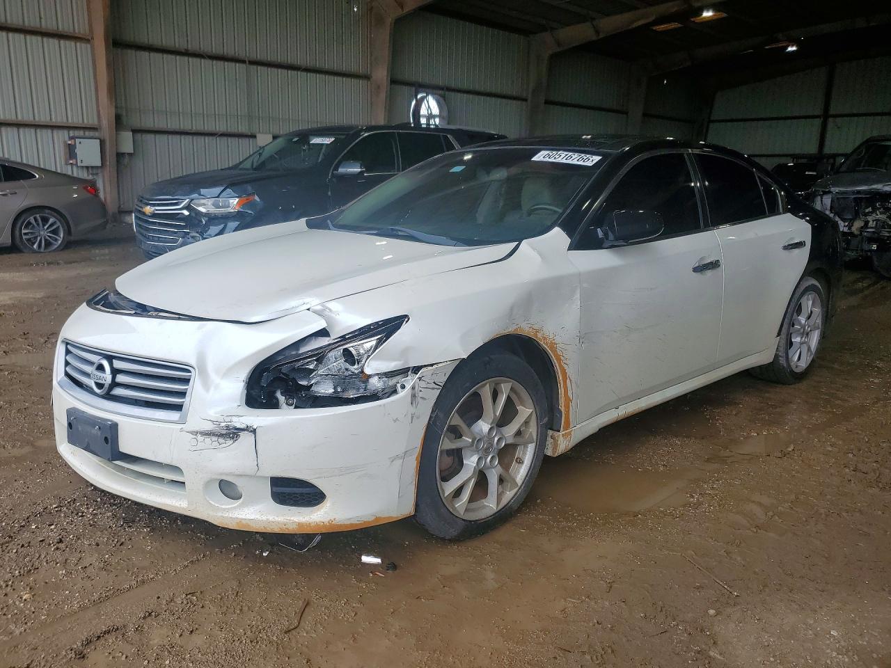 2014 Nissan Maxima 3.5 Sv White vin: 1N4AA5AP9EC493652