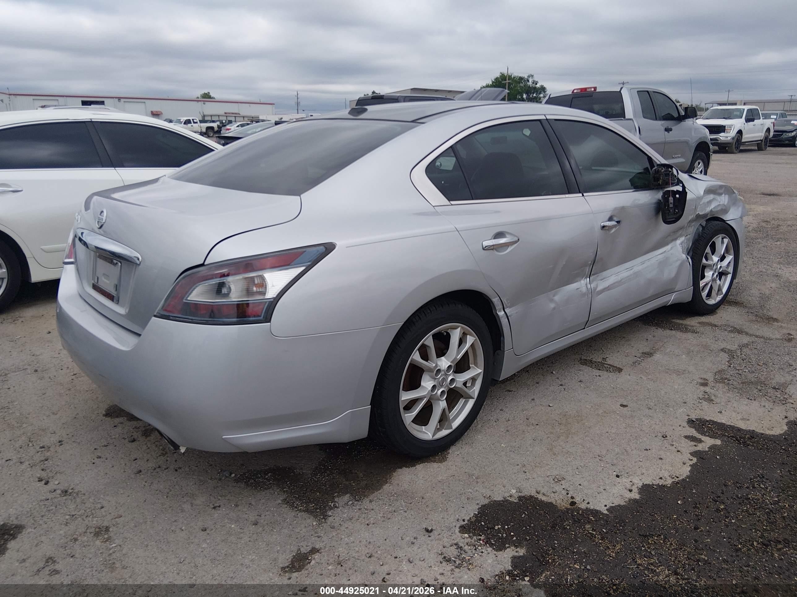 2014 Nissan Maxima 3.5 Sv Silver vin: 1N4AA5AP9EC494350