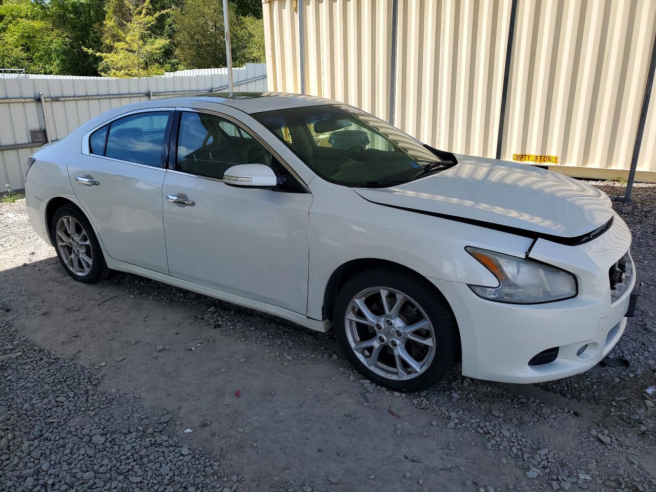 2014 Nissan Maxima 3.5 S White vin: 1N4AA5AP9EC494915