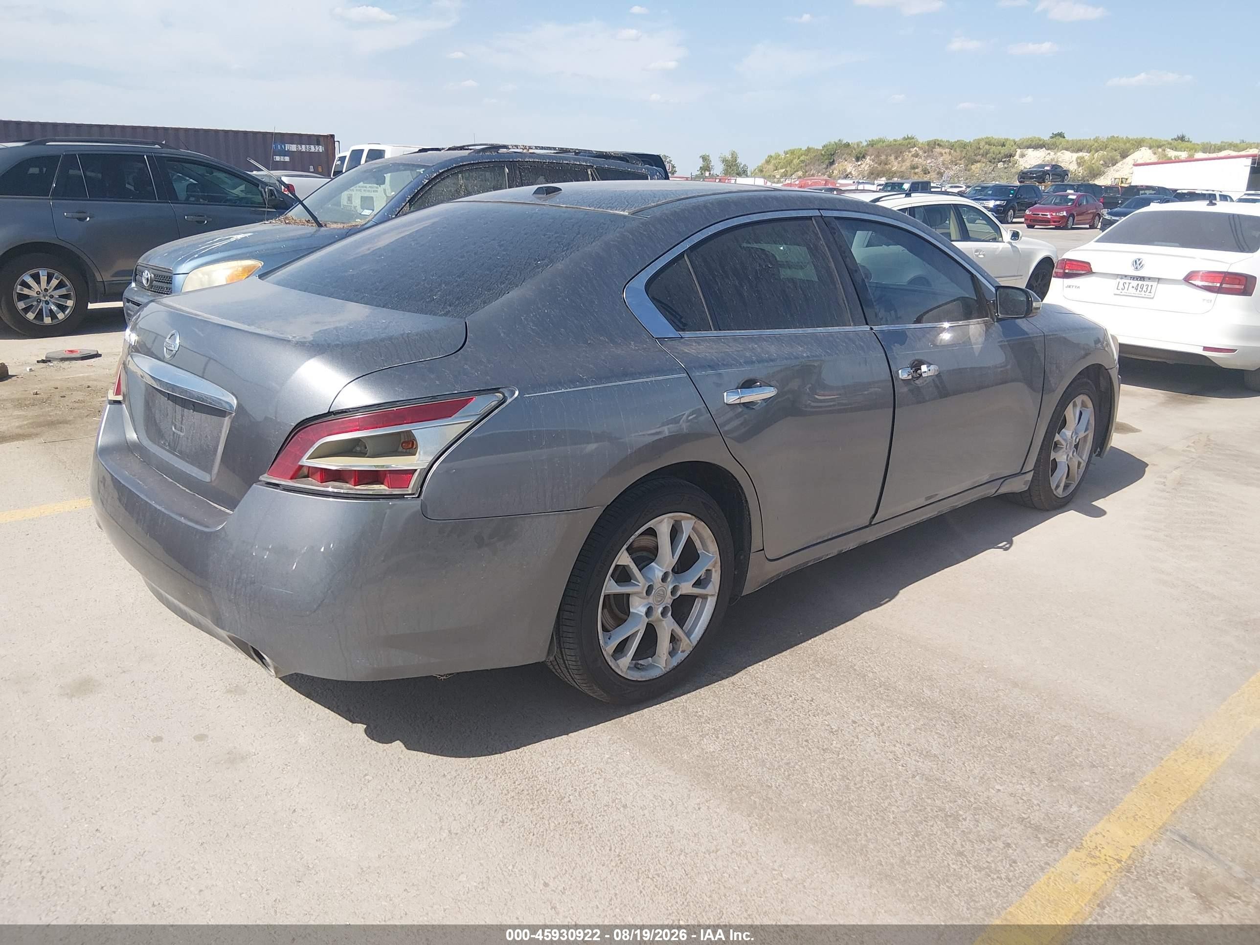 2014 Nissan Maxima 3.5 Sv Gray vin: 1N4AA5AP9EC908095