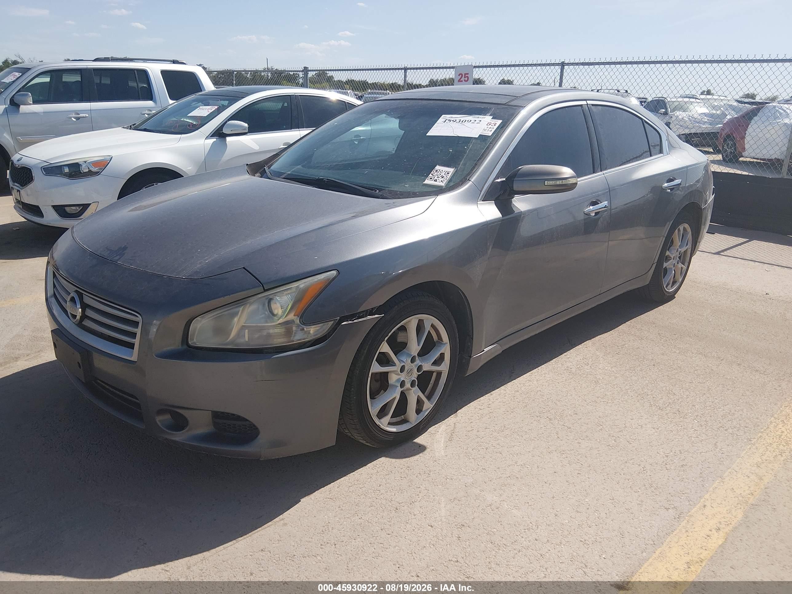 2014 Nissan Maxima 3.5 Sv Gray vin: 1N4AA5AP9EC908095