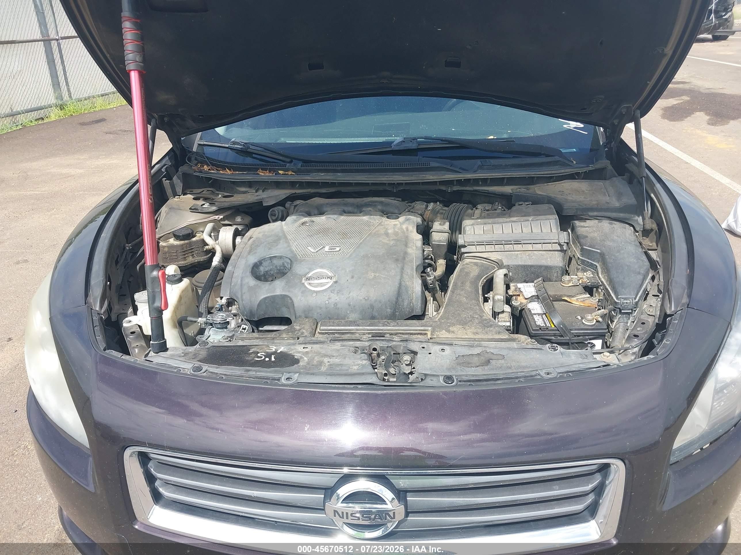 2014 Nissan Maxima 3.5 Sv Burgundy vin: 1N4AA5AP9EC911630