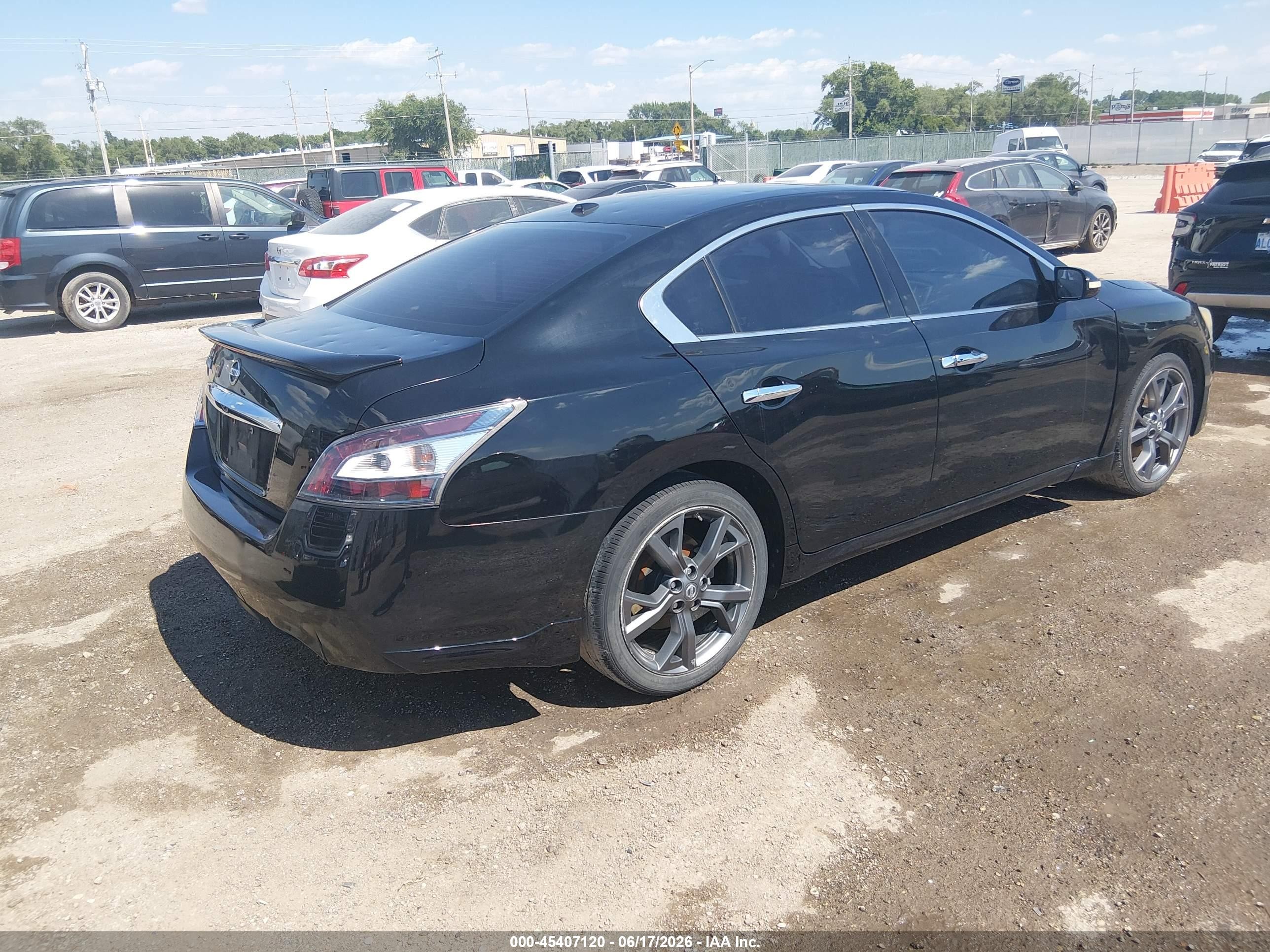 2014 Nissan Maxima 3.5 S/3.5 Sv Black vin: 1N4AA5AP9EC913135