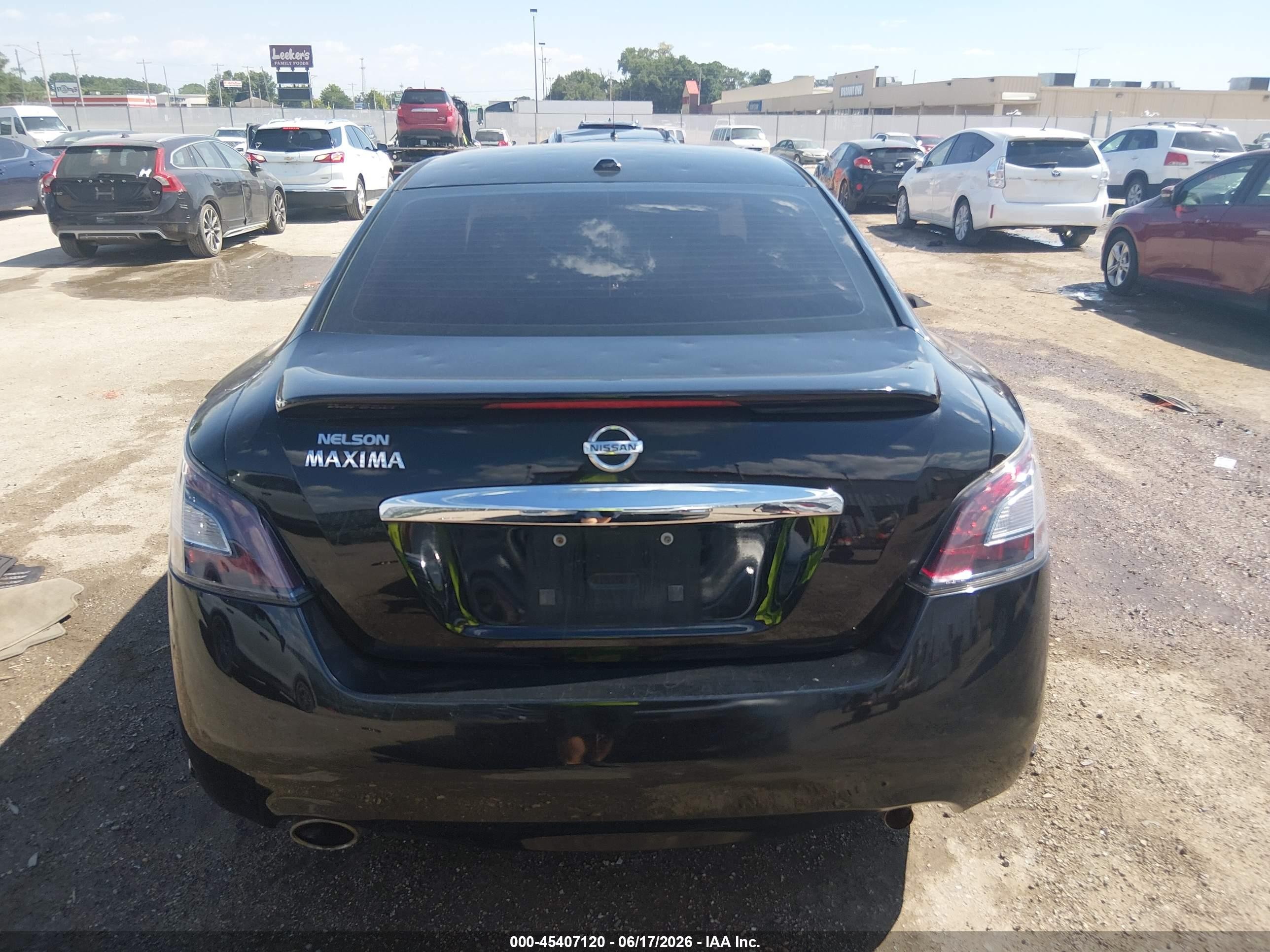 2014 Nissan Maxima 3.5 S/3.5 Sv Black vin: 1N4AA5AP9EC913135