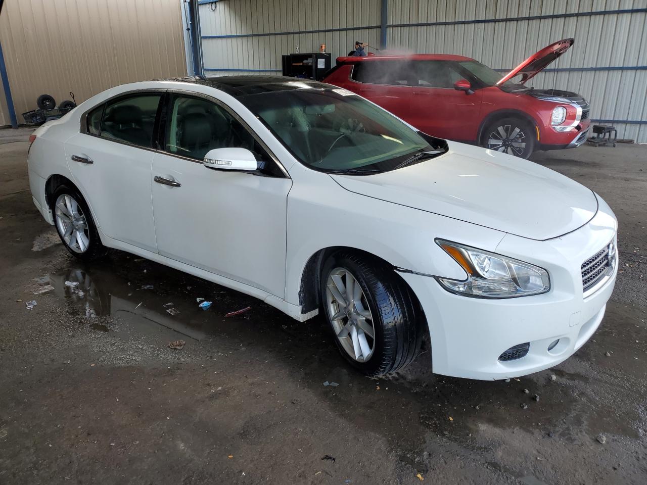 2010 Nissan Maxima 3.5 S White vin: 1N4AA5APXAC828931 Damage: Front Bumper/Cover, Broken, Replacement Required