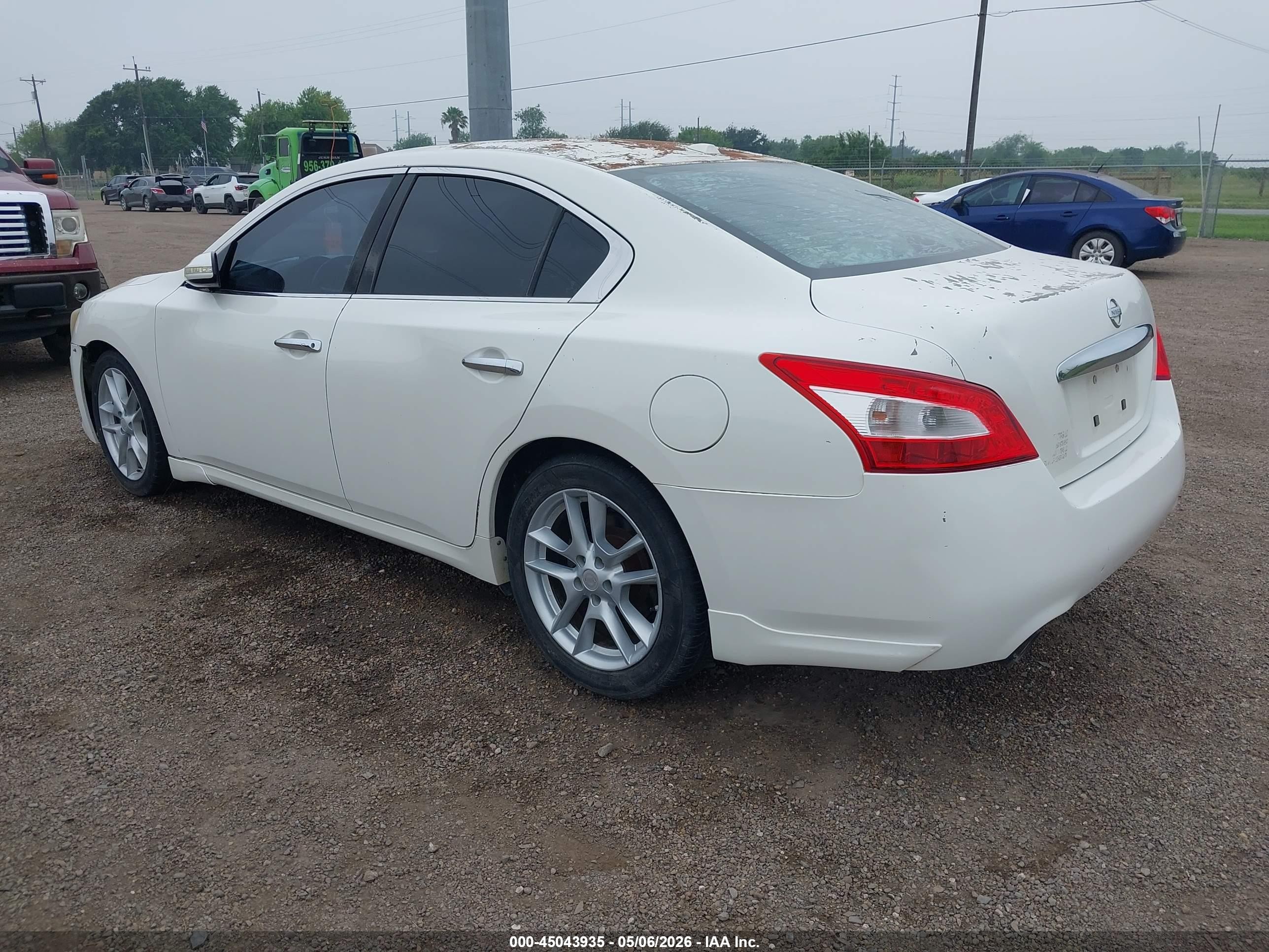 2010 Nissan Maxima 3.5 Sv White vin: 1N4AA5APXAC833966