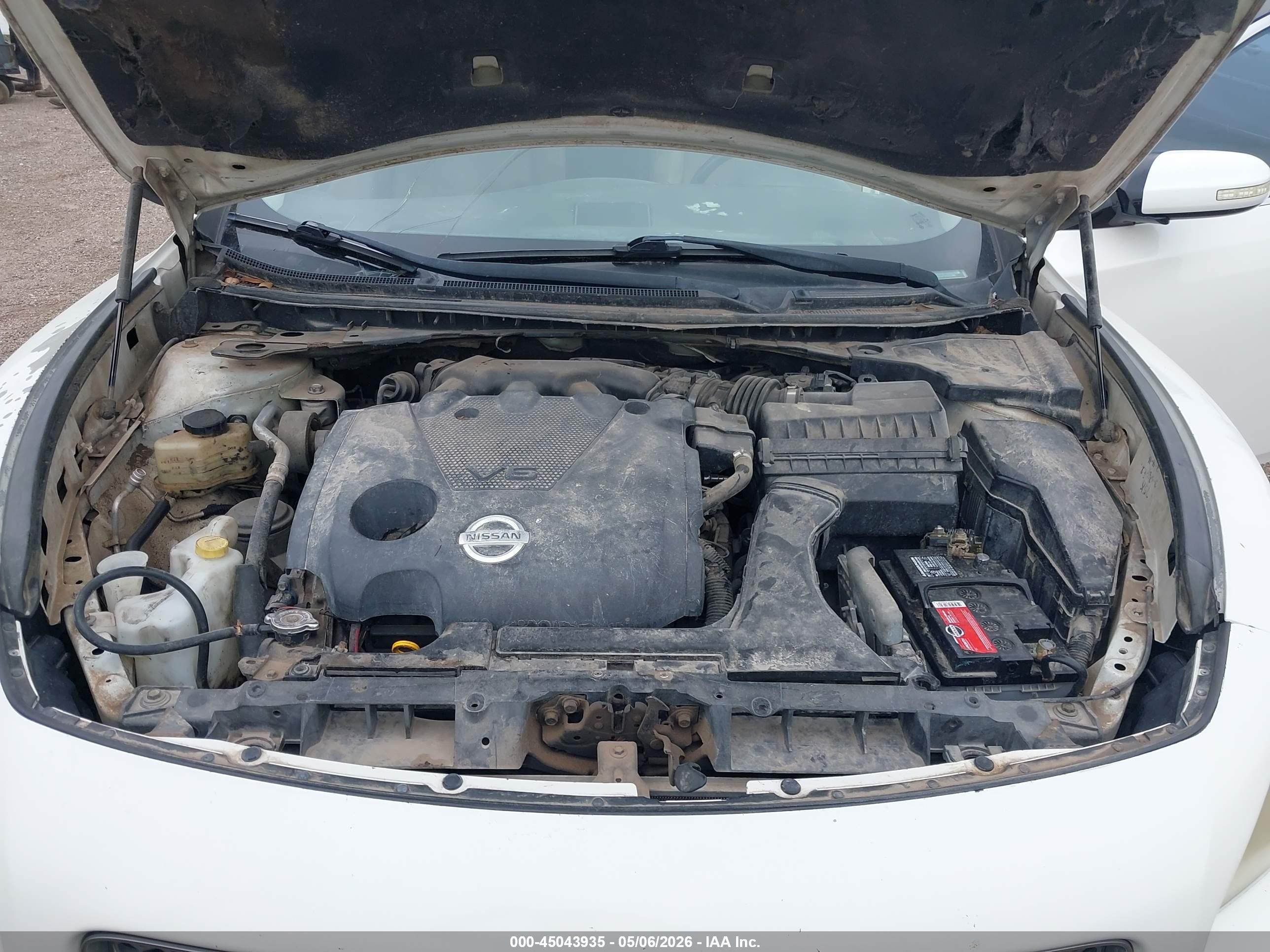 2010 Nissan Maxima 3.5 Sv White vin: 1N4AA5APXAC833966