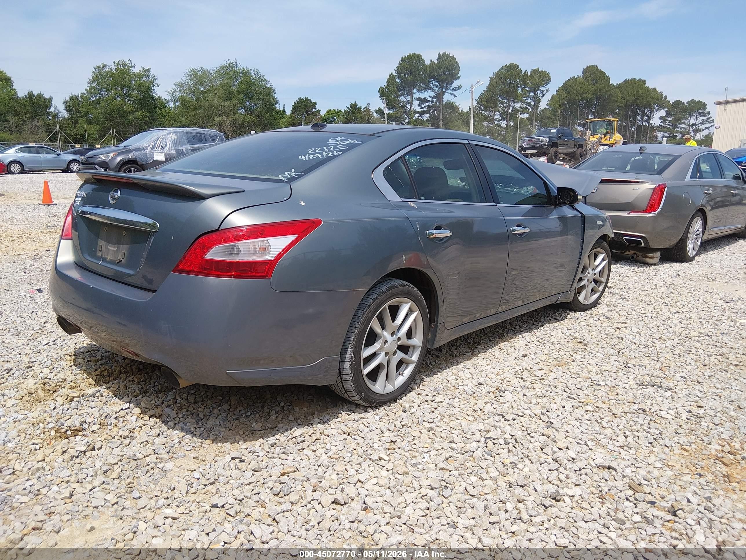 2010 Nissan Maxima 3.5 Sv Gray vin: 1N4AA5APXAC863484