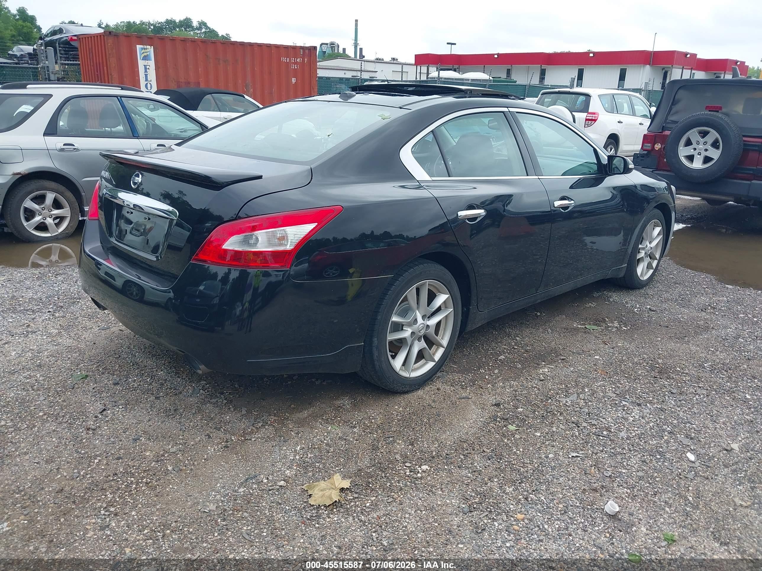 2010 Nissan Maxima 3.5 Sv Black vin: 1N4AA5APXAC872119