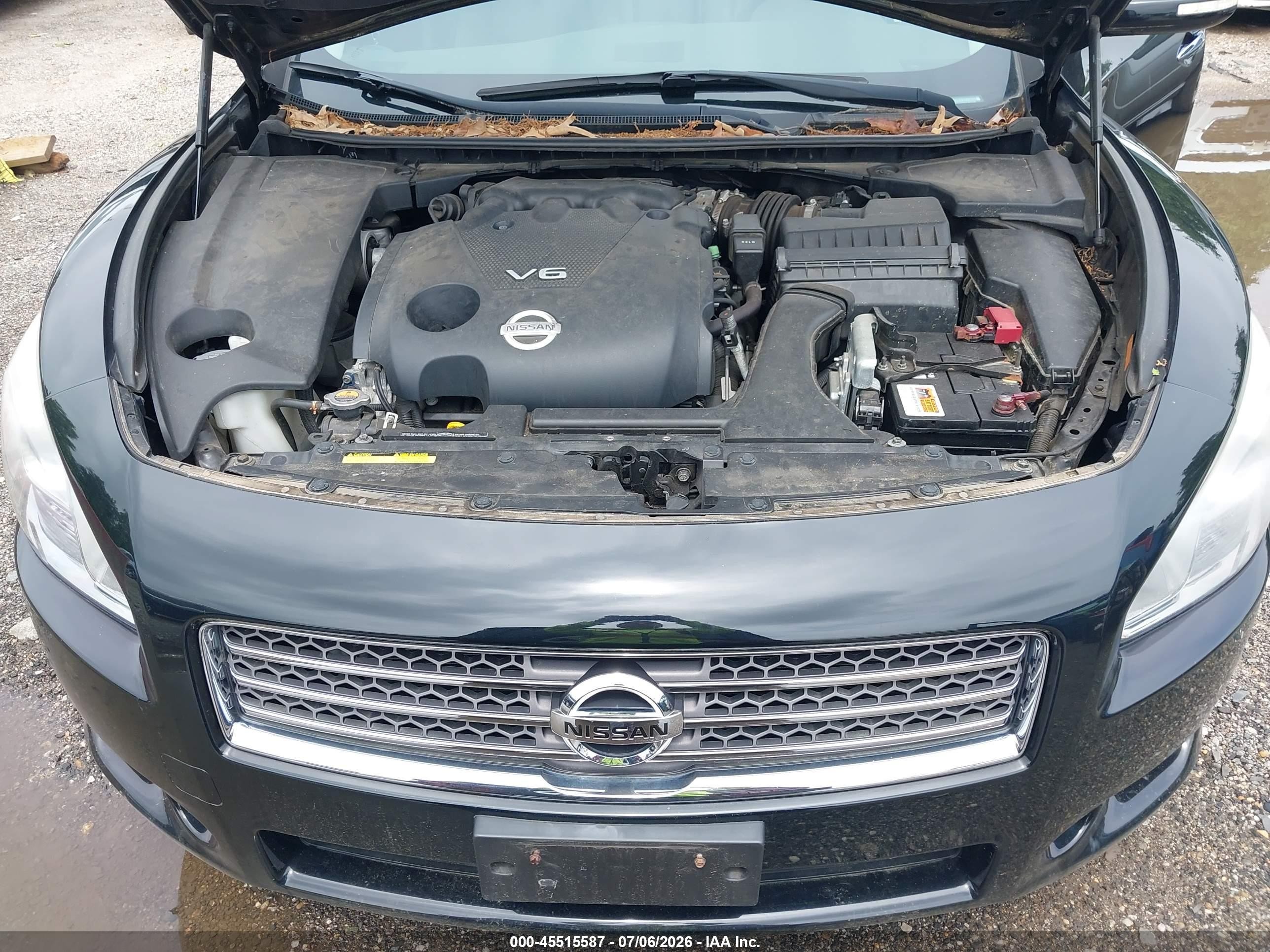 2010 Nissan Maxima 3.5 Sv Black vin: 1N4AA5APXAC872119