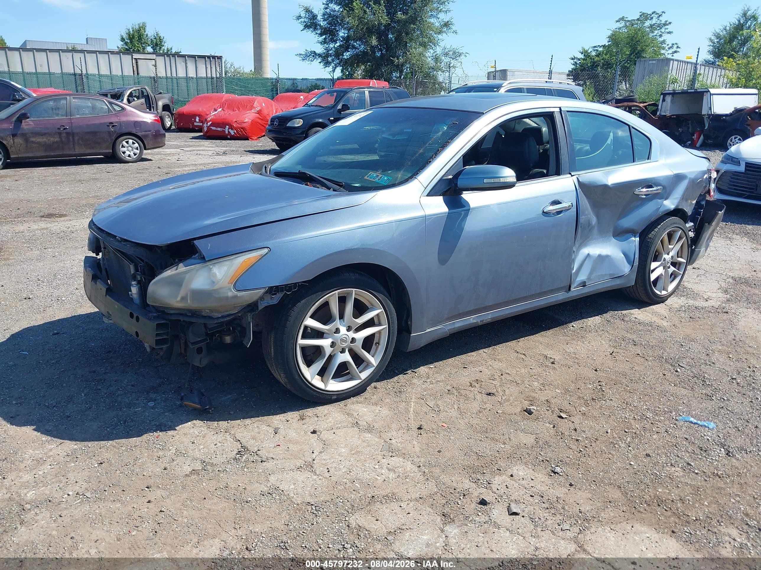 2011 Nissan Maxima 3.5 Sv Light Blue vin: 1N4AA5APXBC804873