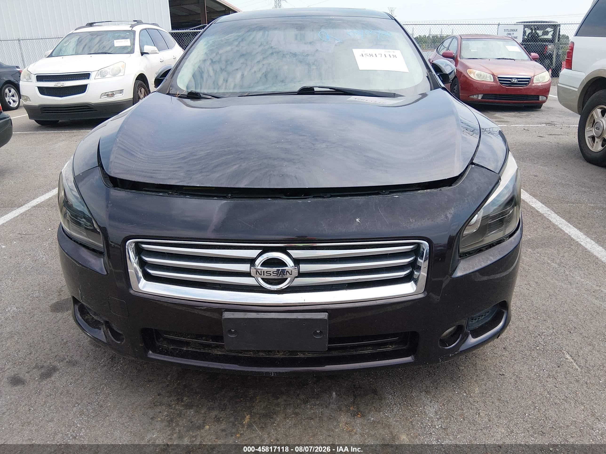 2011 Nissan Maxima 3.5 Sv Purple vin: 1N4AA5APXBC807093