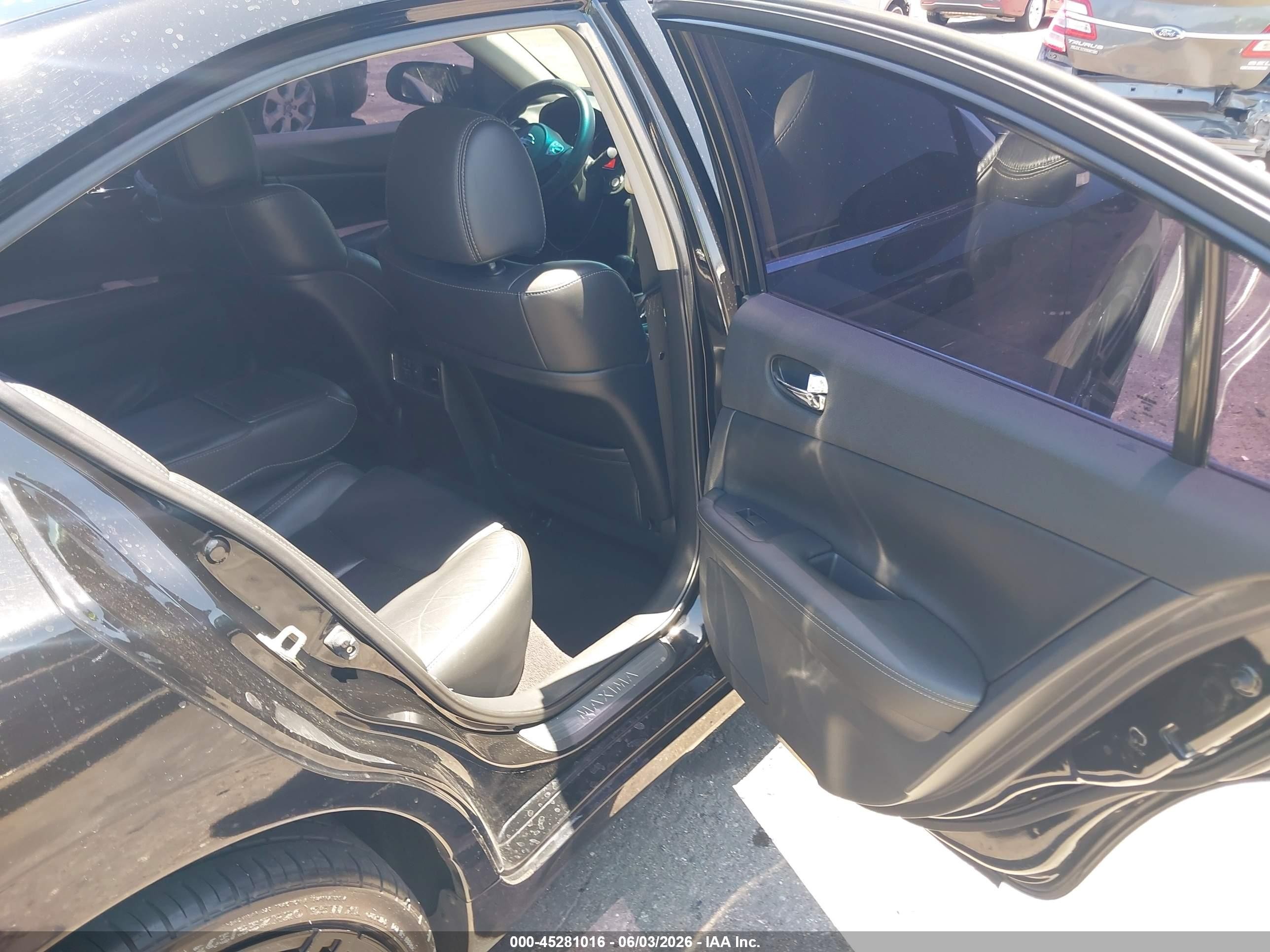 2011 Nissan Maxima 3.5 Sv Black vin: 1N4AA5APXBC857055