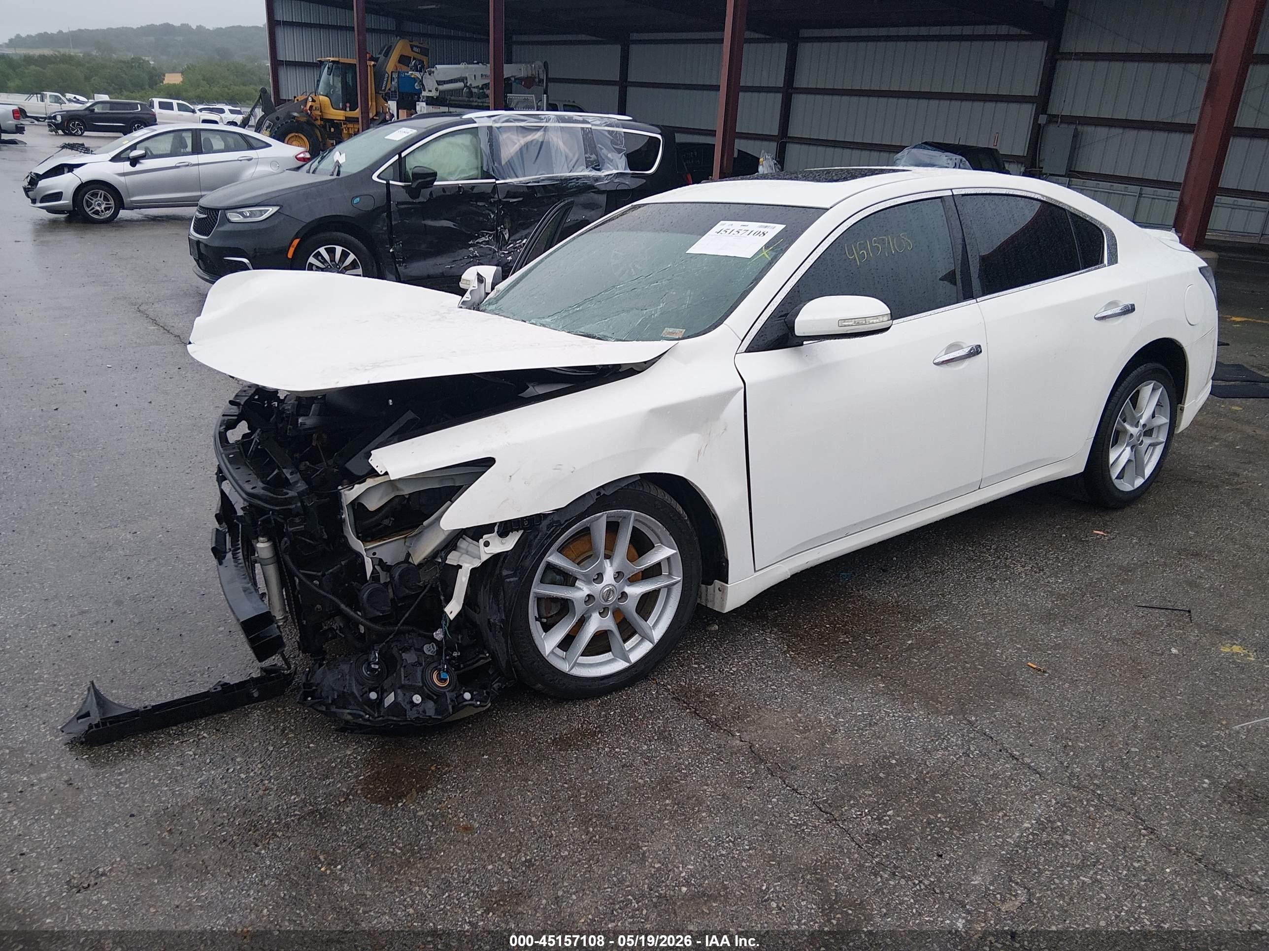 2012 Nissan Maxima 3.5 Sv White vin: 1N4AA5APXCC800050