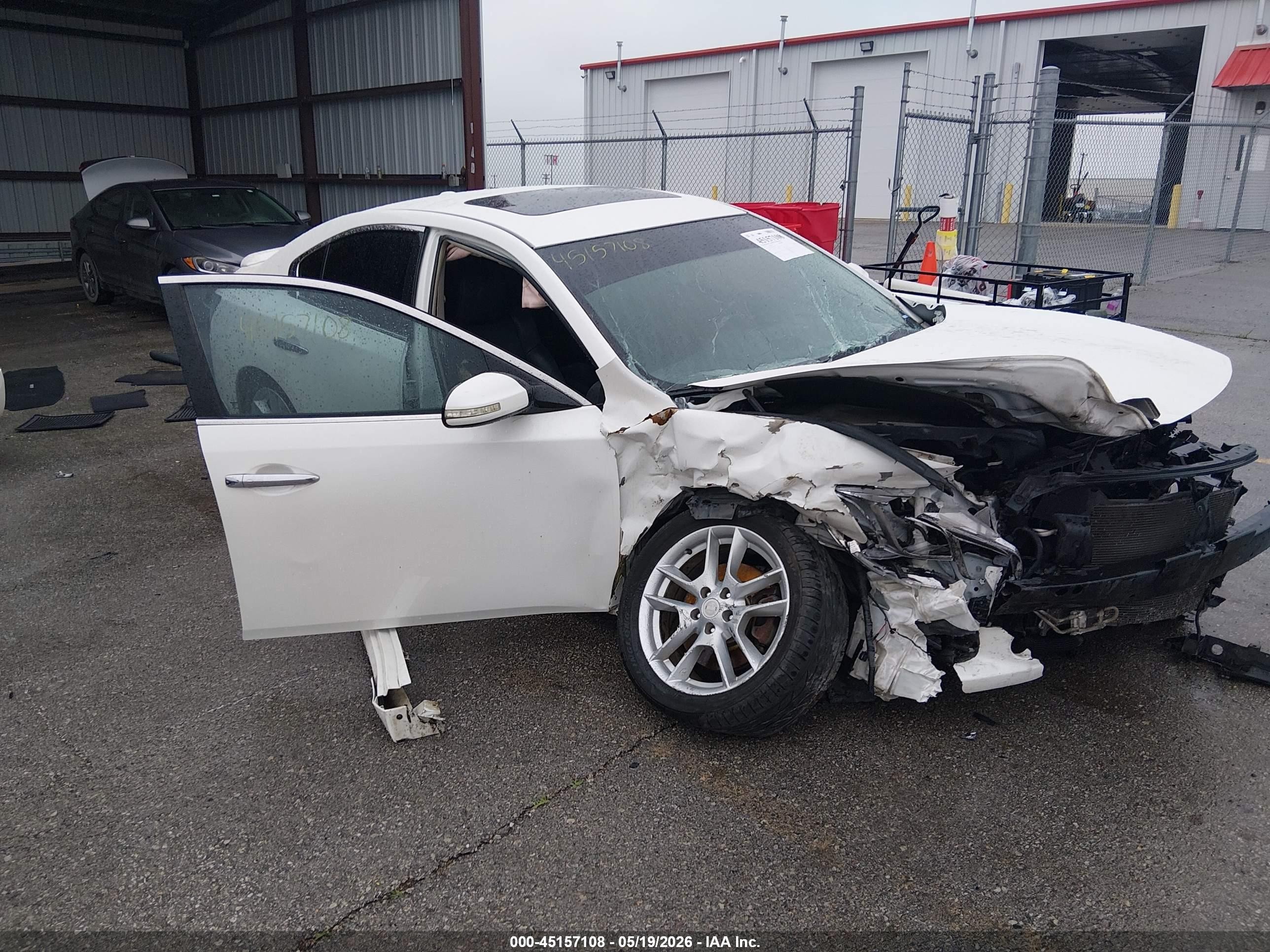 2012 Nissan Maxima 3.5 Sv White vin: 1N4AA5APXCC800050