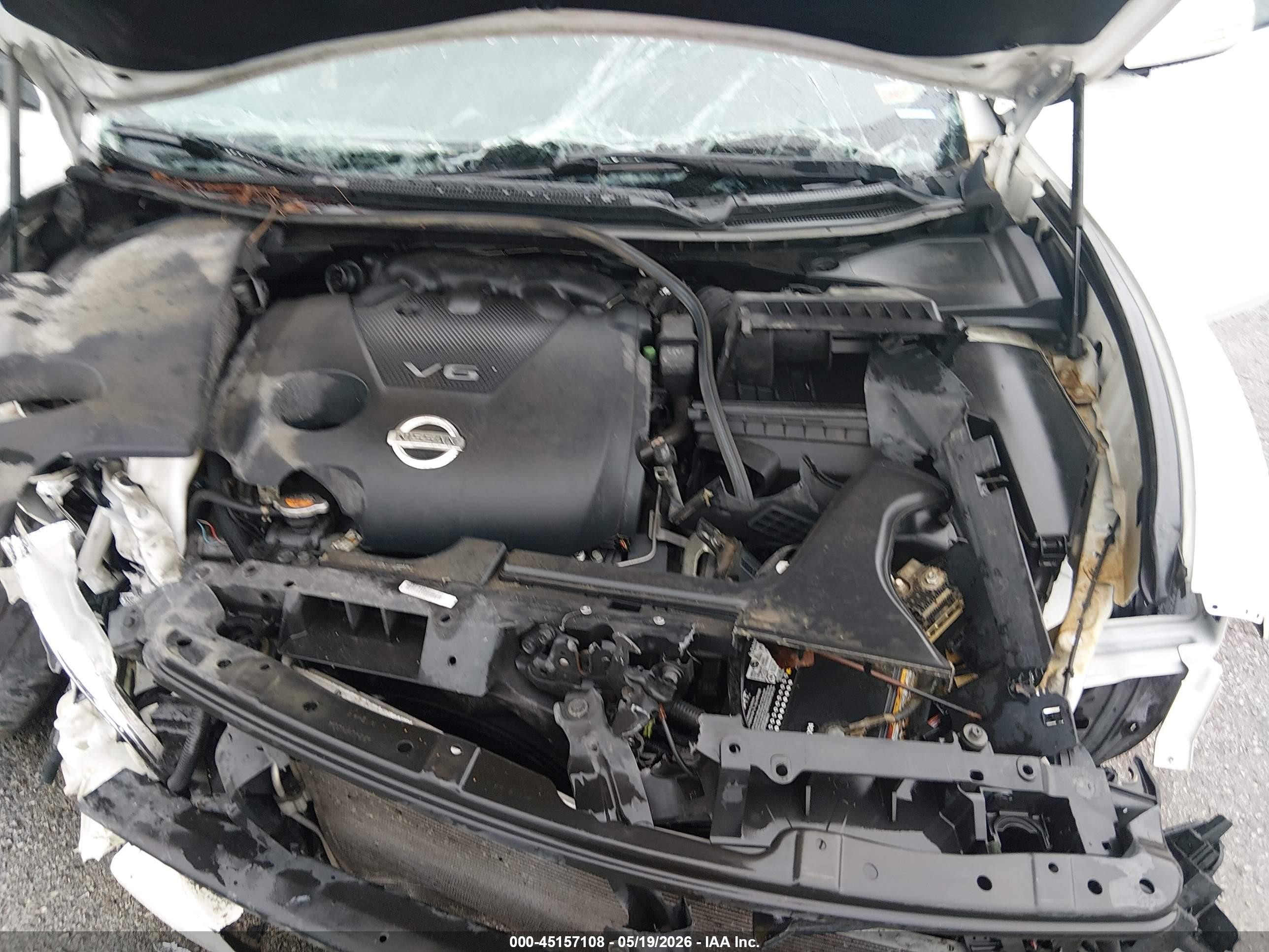 2012 Nissan Maxima 3.5 Sv White vin: 1N4AA5APXCC800050