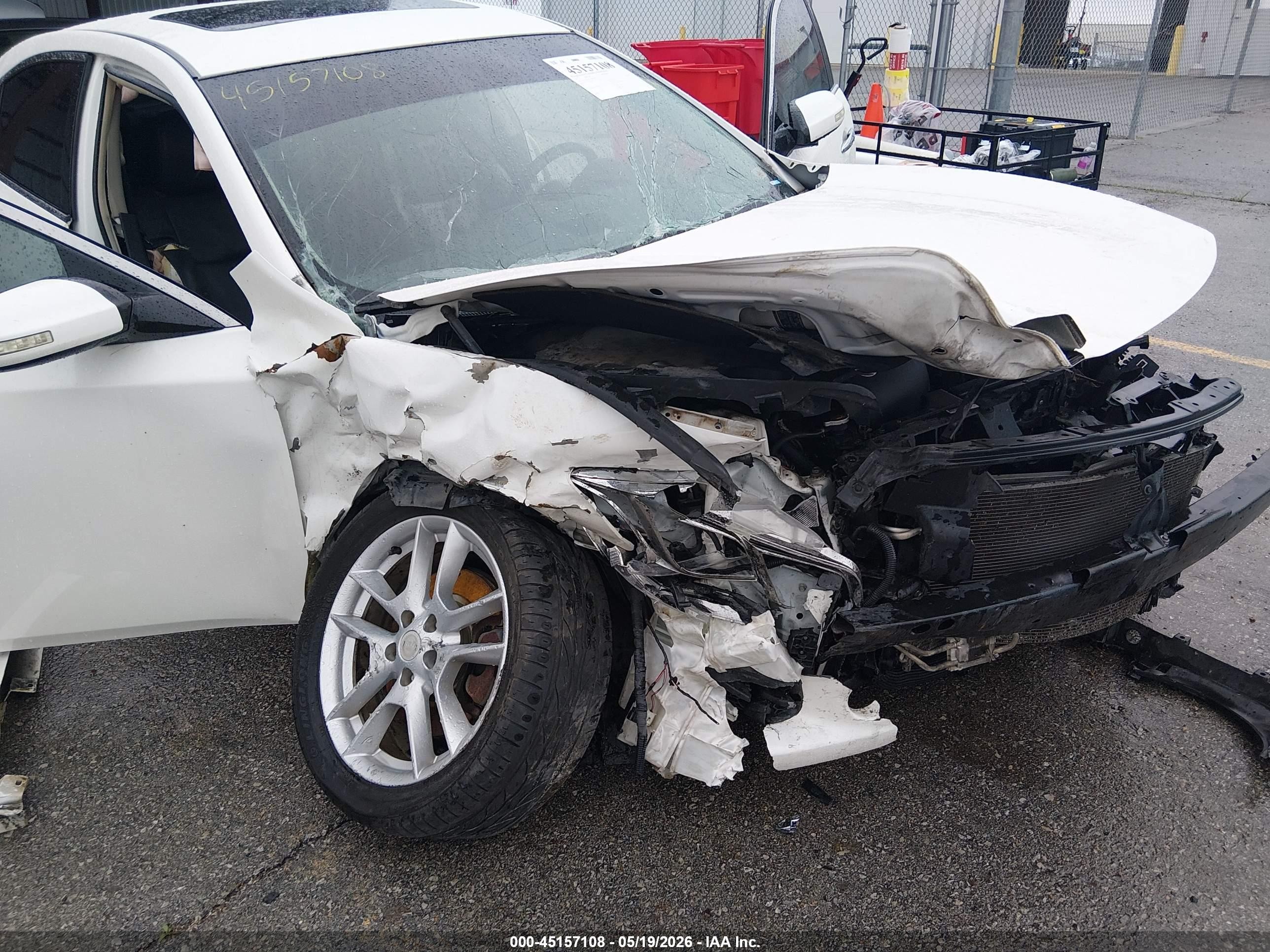 2012 Nissan Maxima 3.5 Sv White vin: 1N4AA5APXCC800050