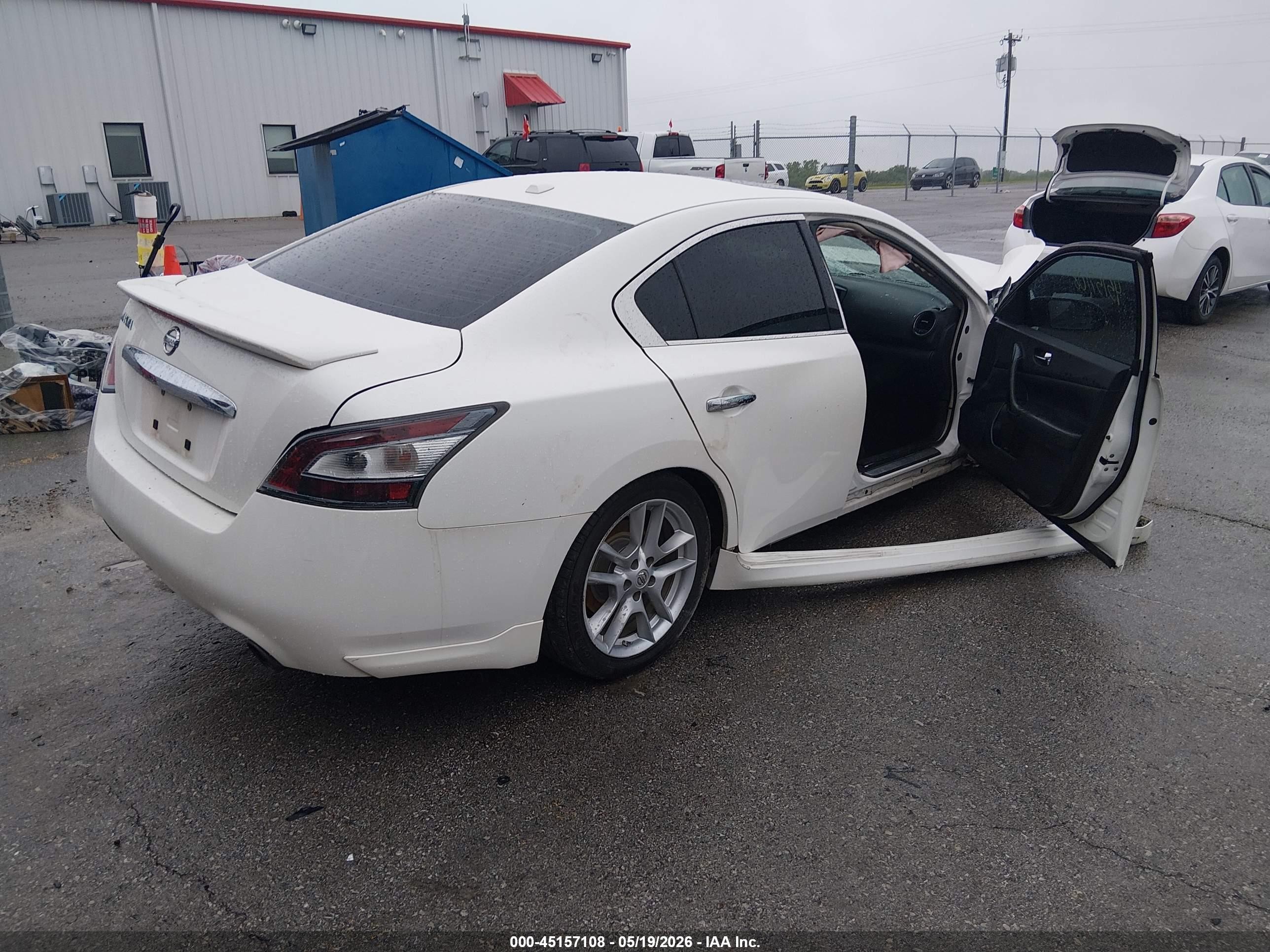 2012 Nissan Maxima 3.5 Sv White vin: 1N4AA5APXCC800050