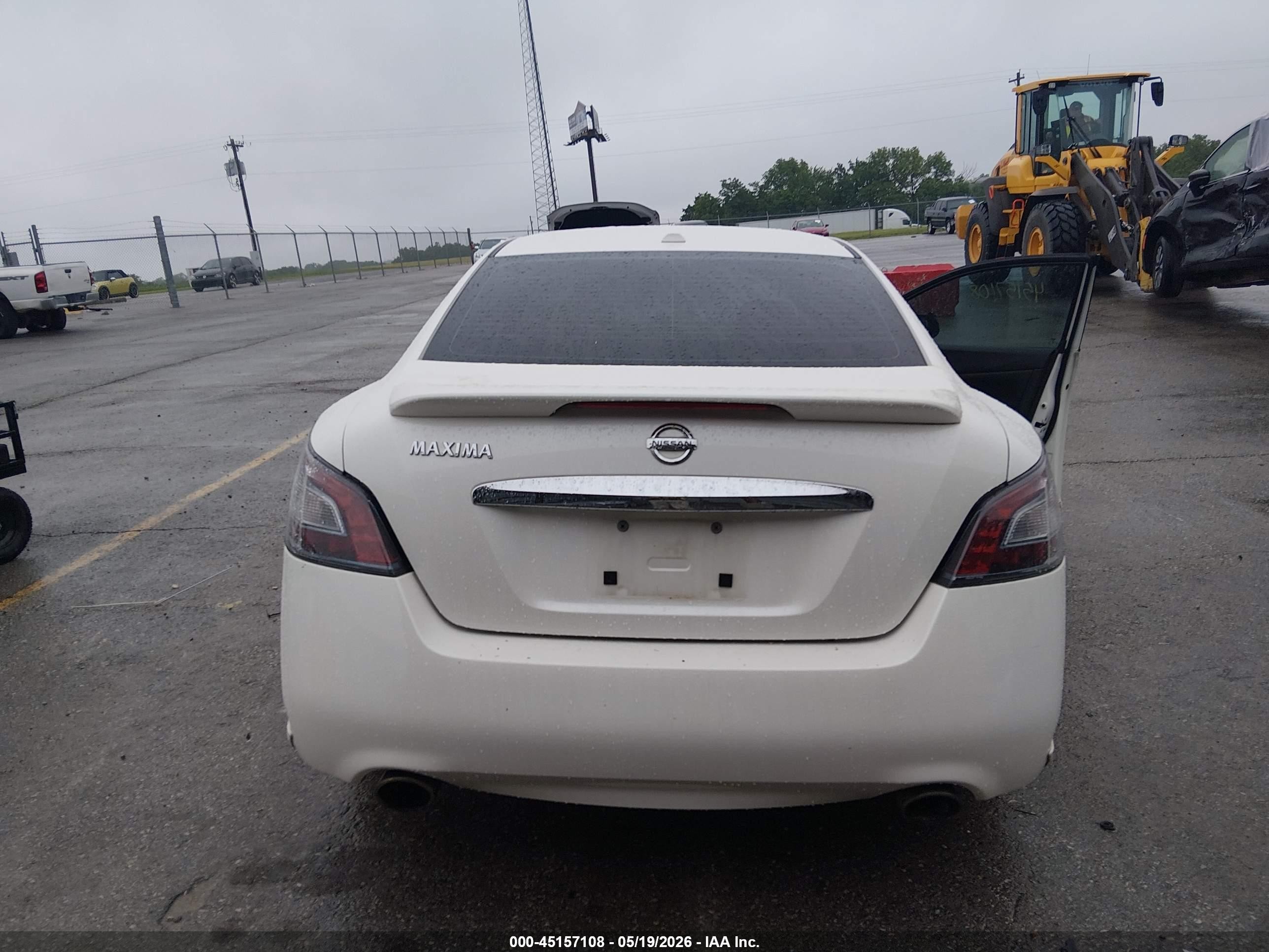 2012 Nissan Maxima 3.5 Sv White vin: 1N4AA5APXCC800050