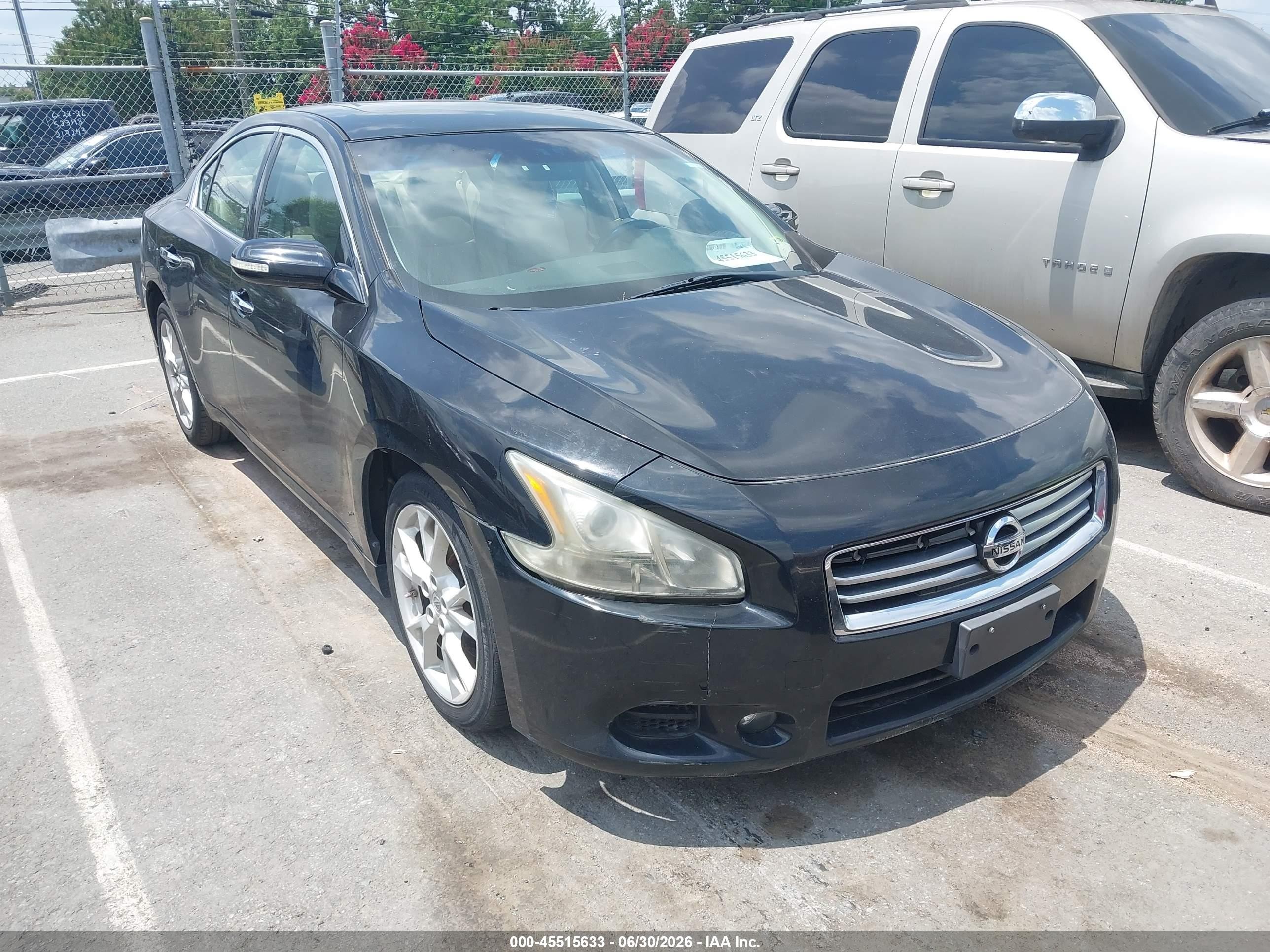 2012 Nissan Maxima 3.5 Sv Black vin: 1N4AA5APXCC800968