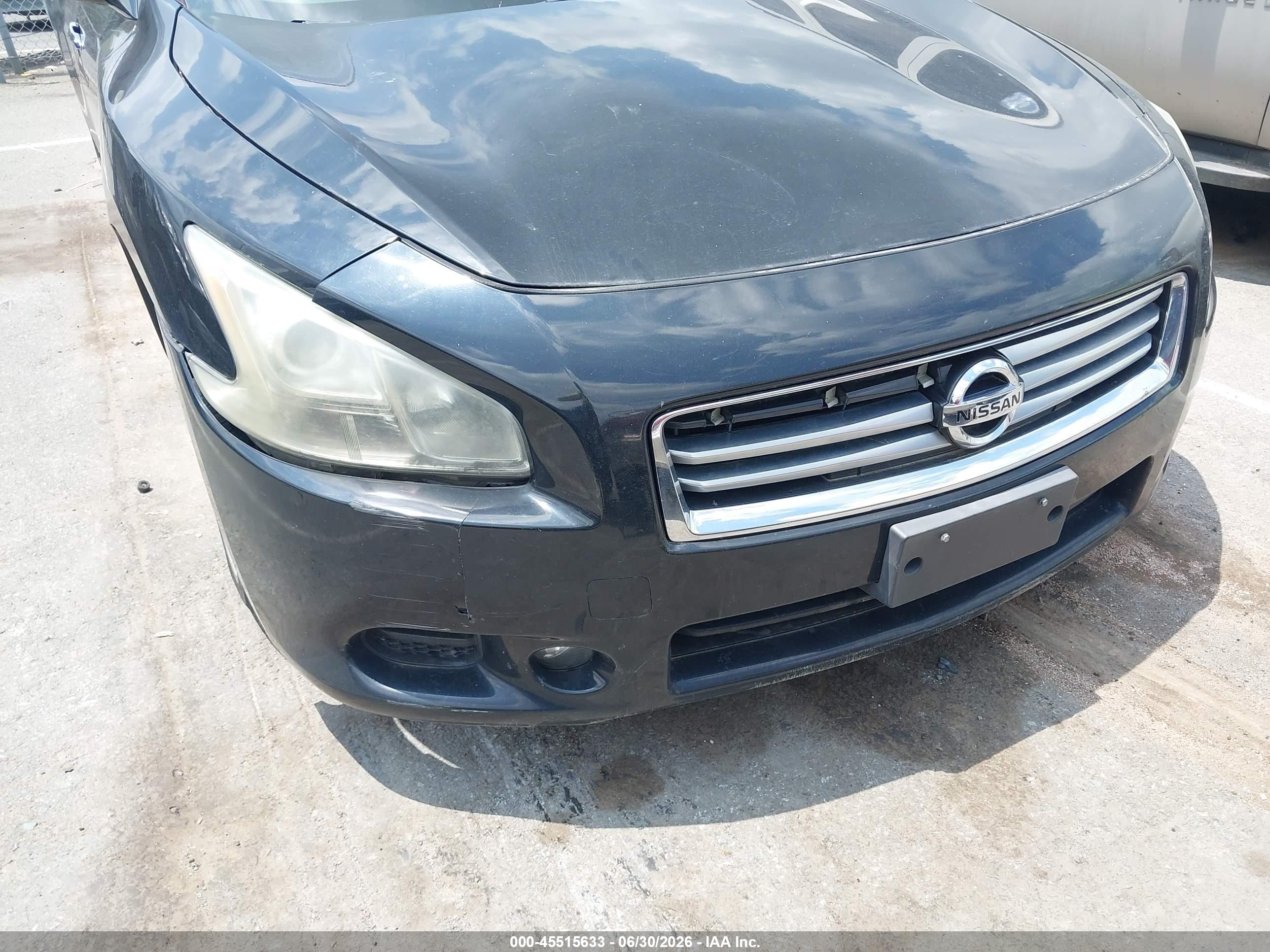2012 Nissan Maxima 3.5 Sv Black vin: 1N4AA5APXCC800968