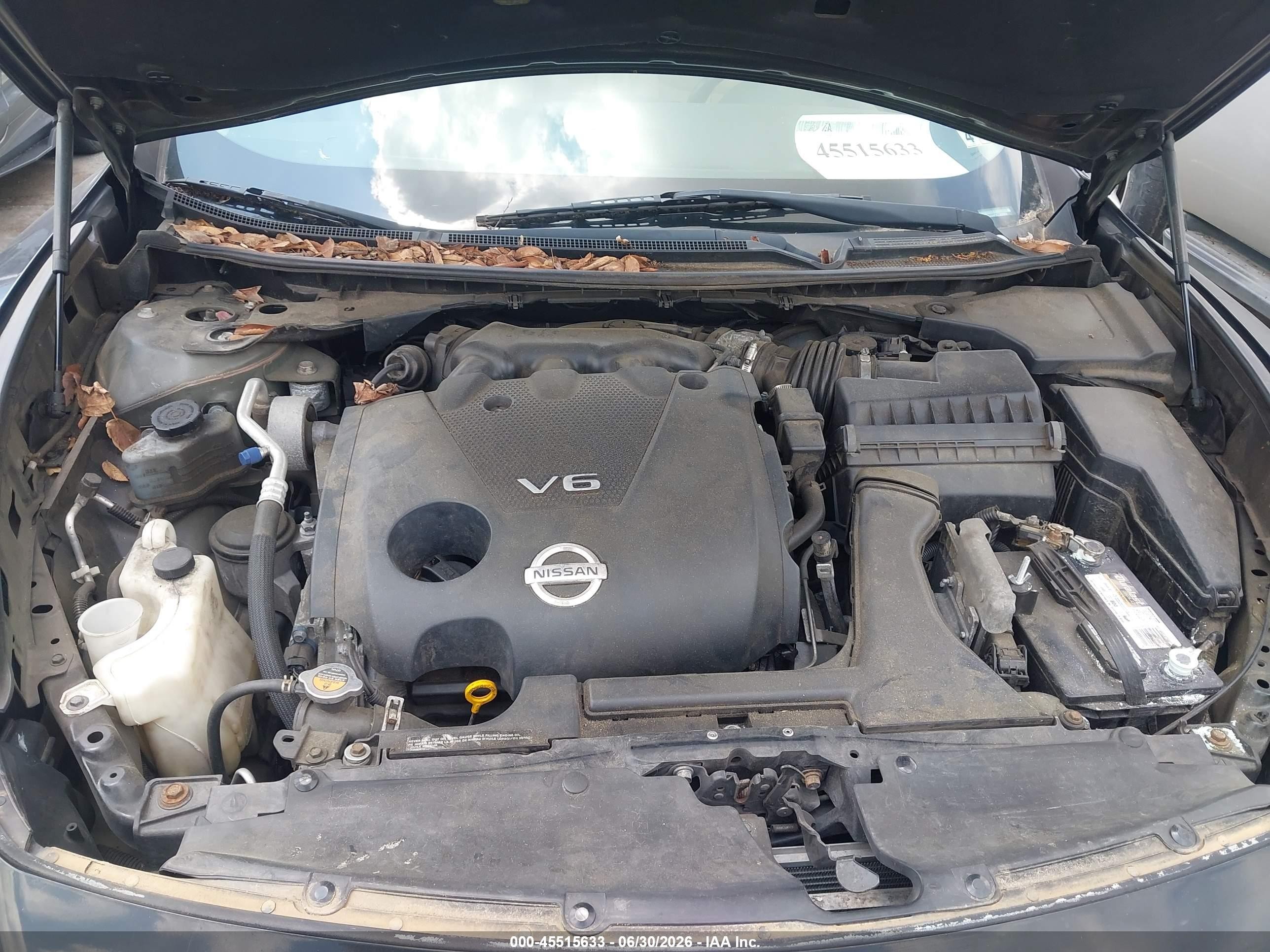2012 Nissan Maxima 3.5 Sv Black vin: 1N4AA5APXCC800968