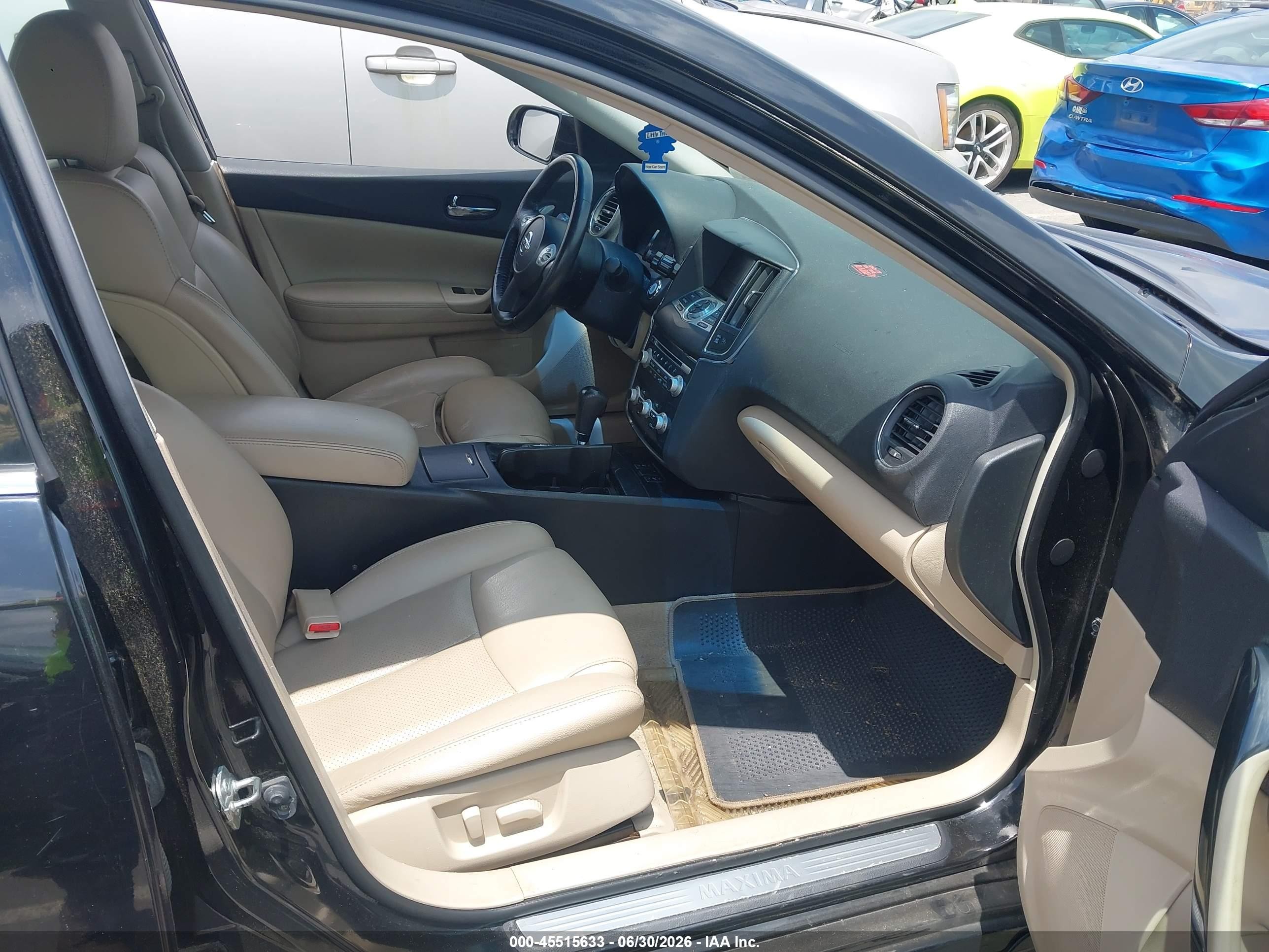 2012 Nissan Maxima 3.5 Sv Black vin: 1N4AA5APXCC800968
