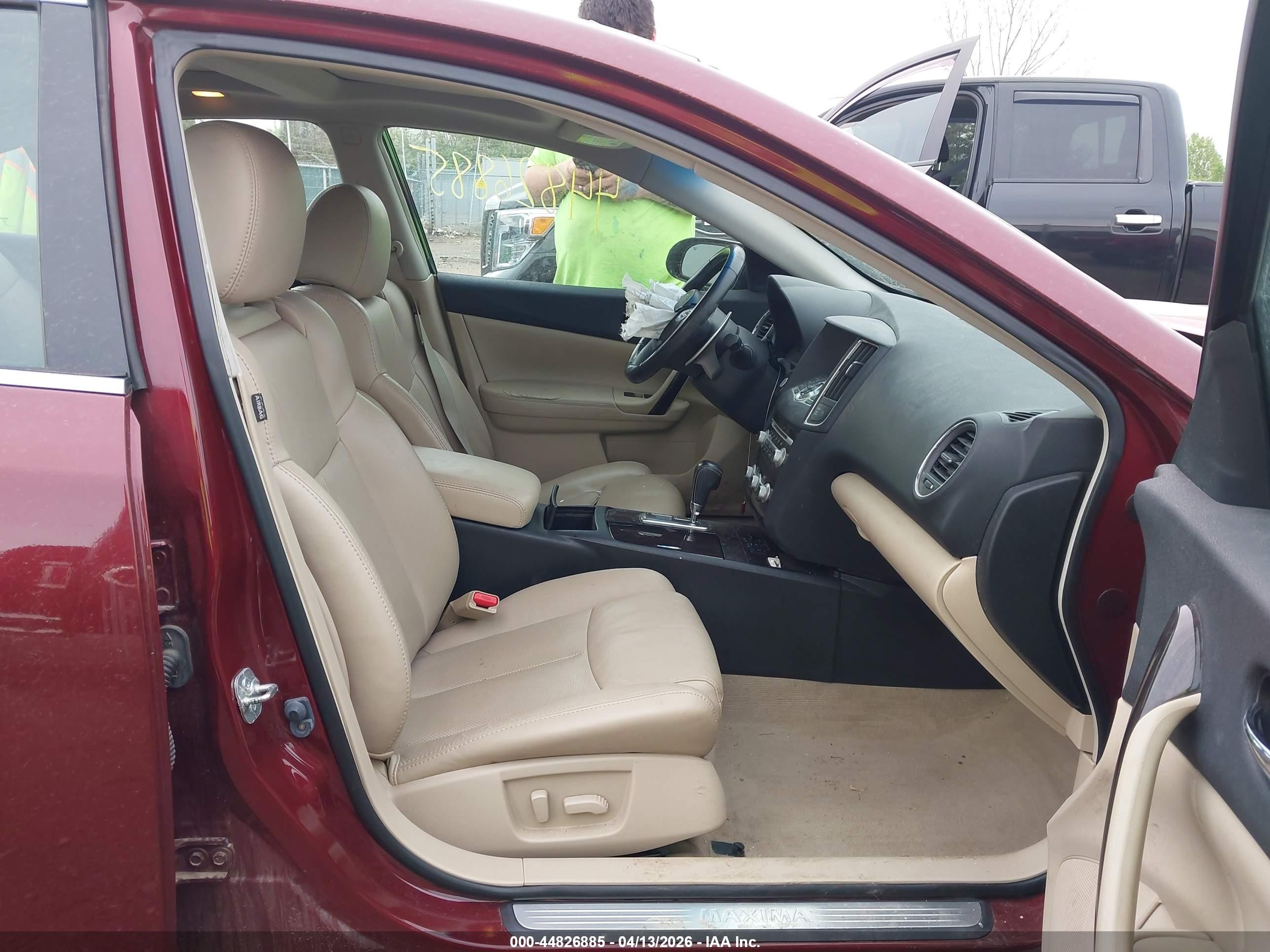 2012 Nissan Maxima 3.5 Sv Maroon vin: 1N4AA5APXCC826759